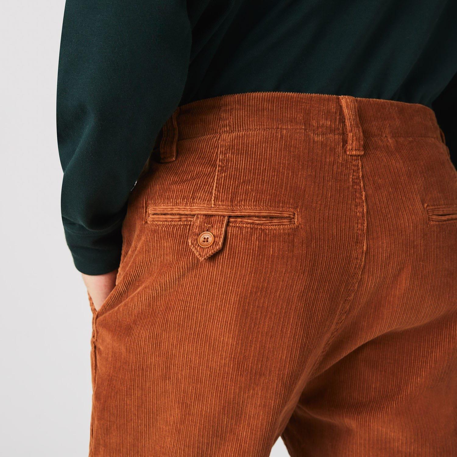 Brown - Lacoste - Straight-Fit Corduroy Chinos - 5