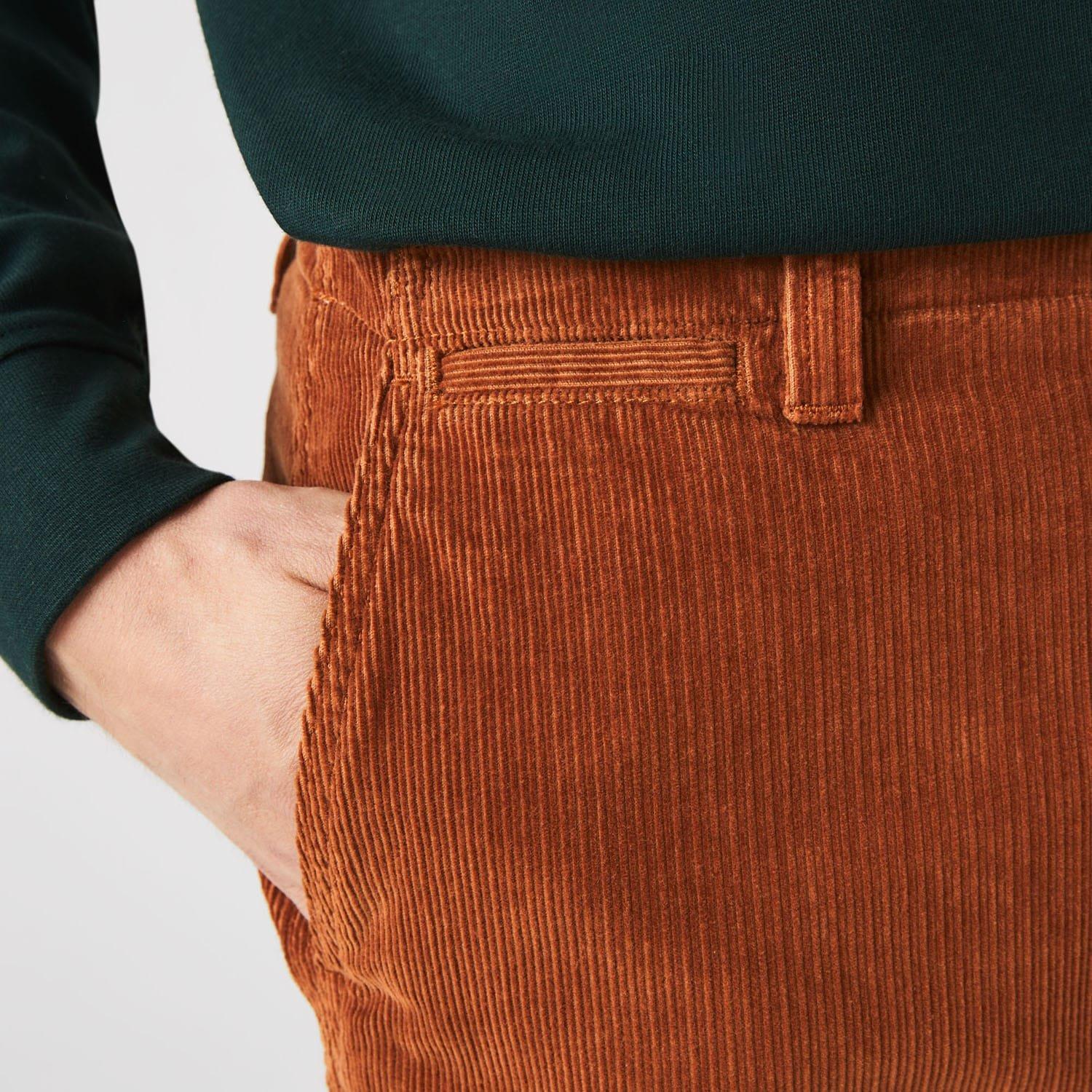 Brown - Lacoste - Straight-Fit Corduroy Chinos - 6