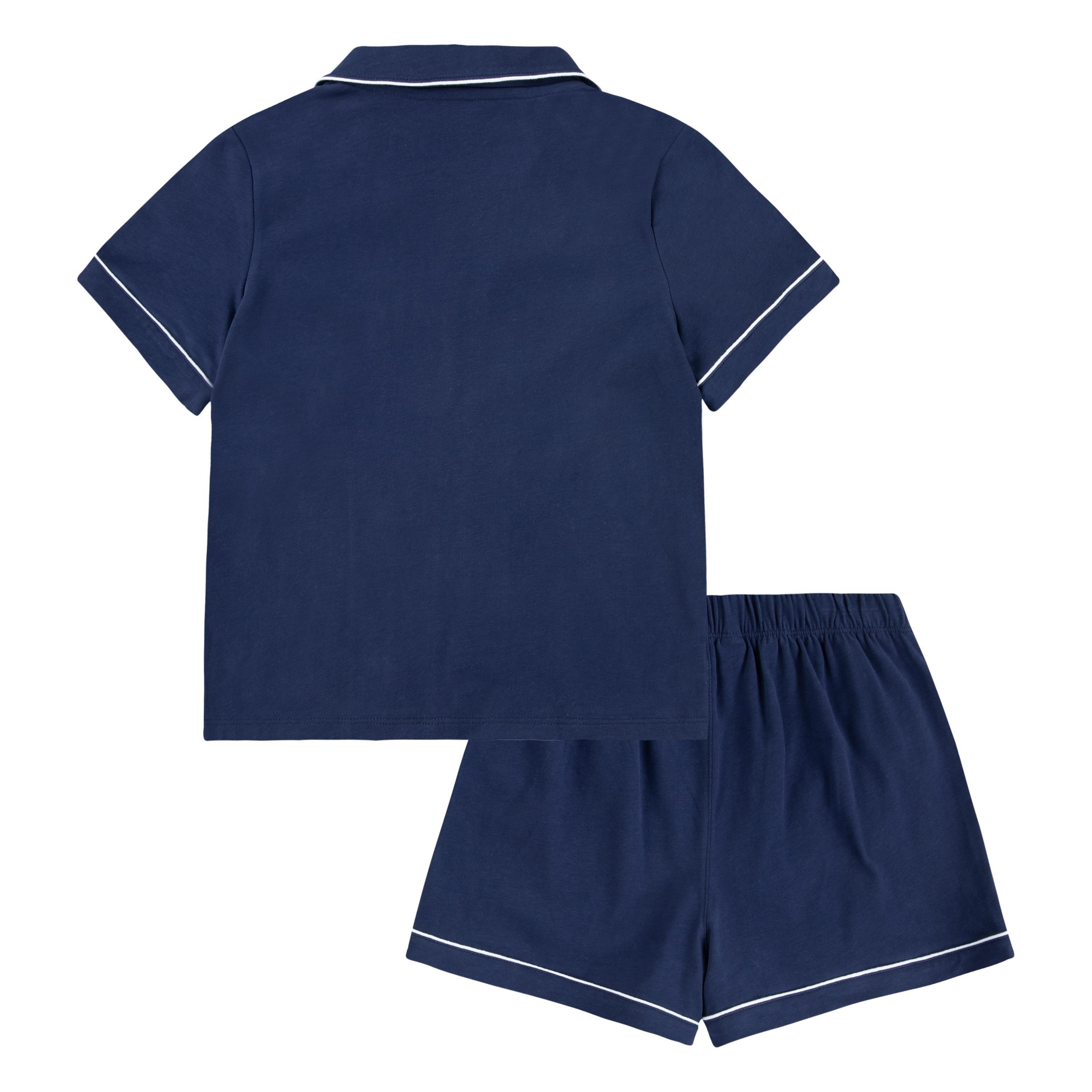 Newport Nvy BCV - Polo Ralph Lauren - Girls' Short Sleeve Piped Pyjama Set - 2