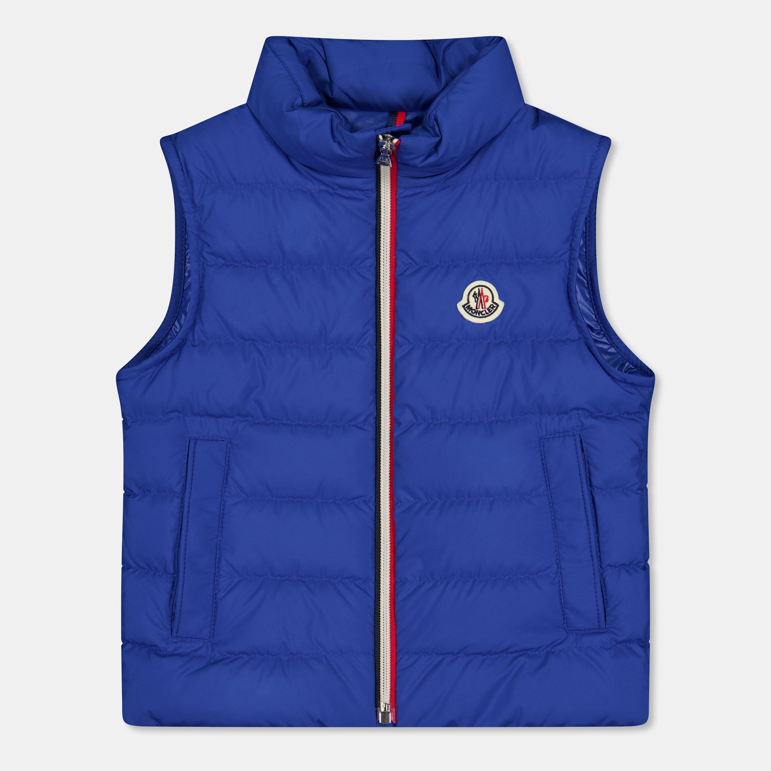 Royal Blue 74J - Moncler - Kids' Thermal Insulation Sleeveless Gilet - 1