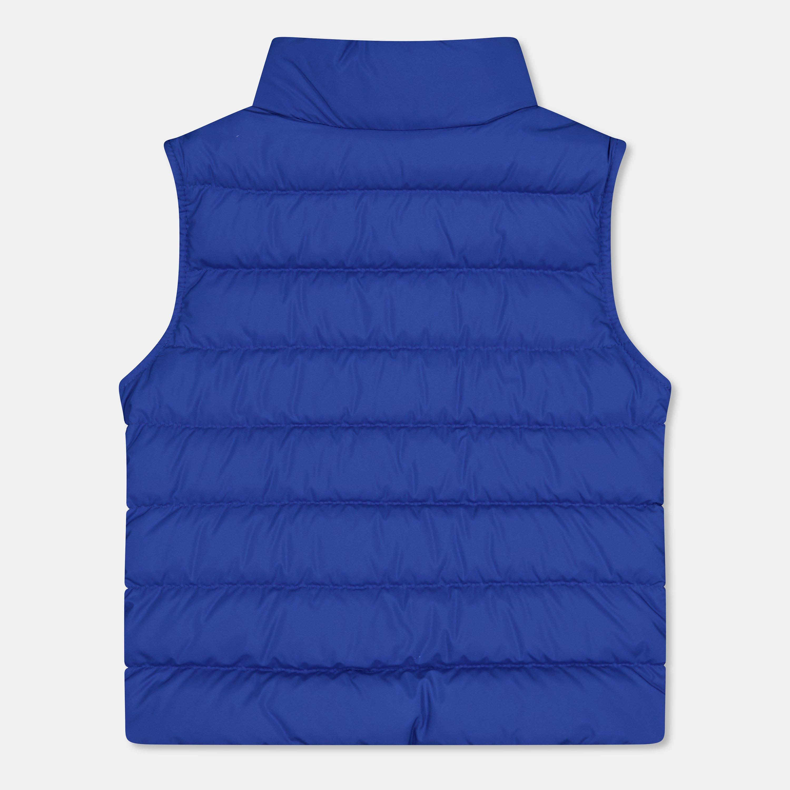 Royal Blue 74J - Moncler - Kids' Thermal Insulation Sleeveless Gilet - 2