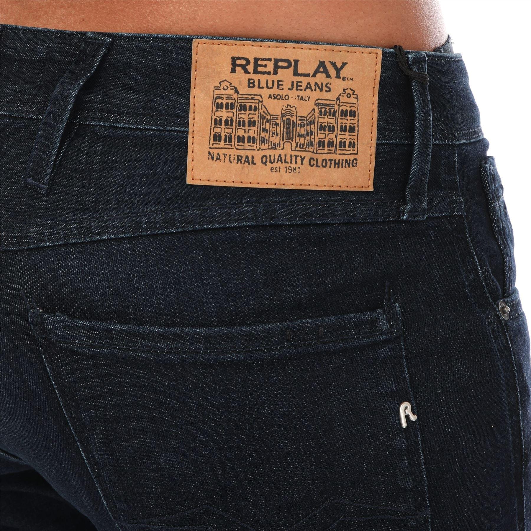 Dark Blue - Replay - Anbass Slim-Fit Jeans - 3