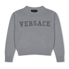 Versace Logo Knit Jumper Girls