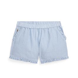 Polo Ralph Lauren Striped Ruffled Cotton Seersucker Short