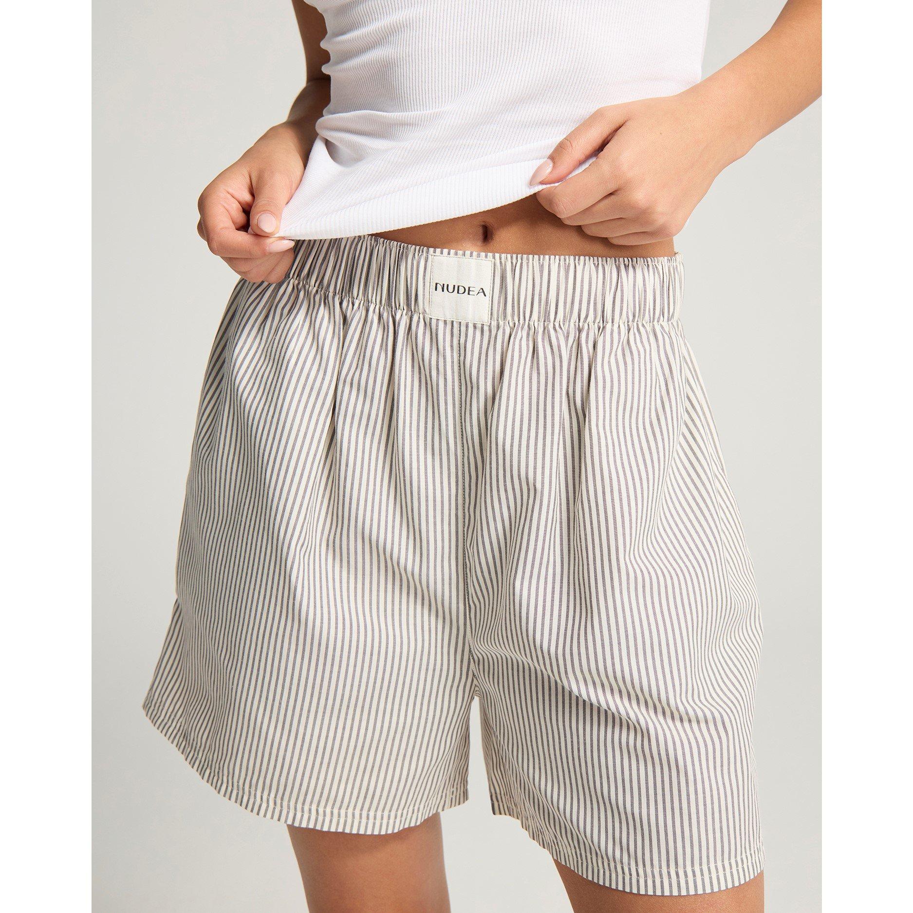 Dove Grey Strip - Nudea - SHORT PJ SET - 3