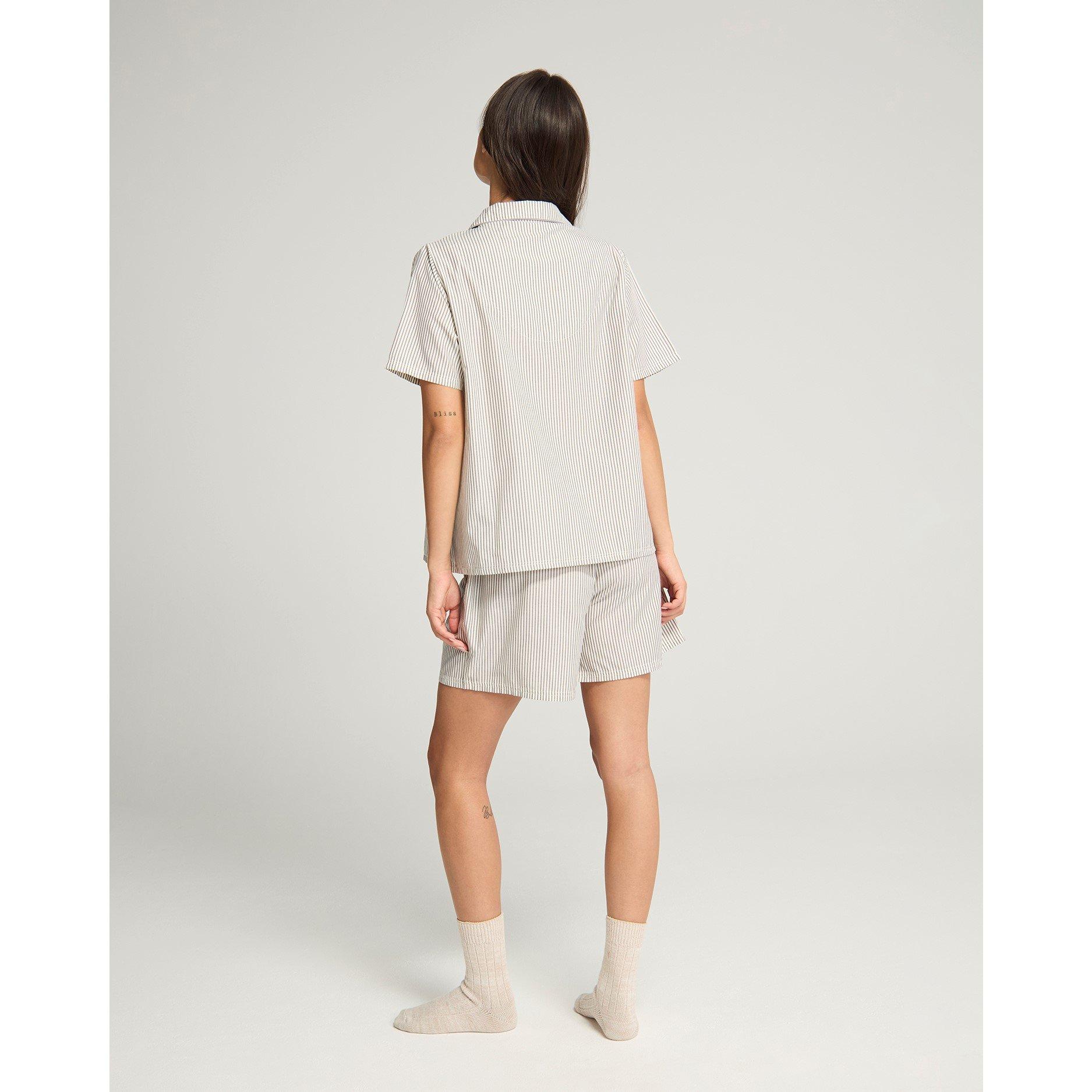 Dove Grey Strip - Nudea - SHORT PJ SET - 7