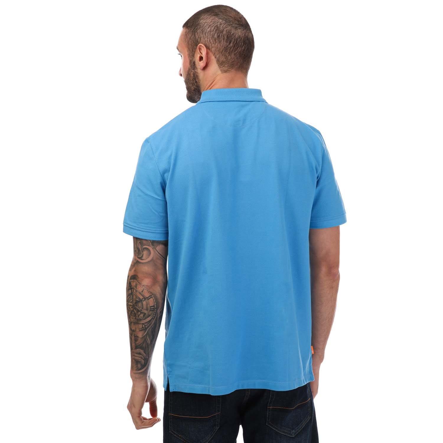 Blue - Timberland - Pique Short Sleeve Polo - 2