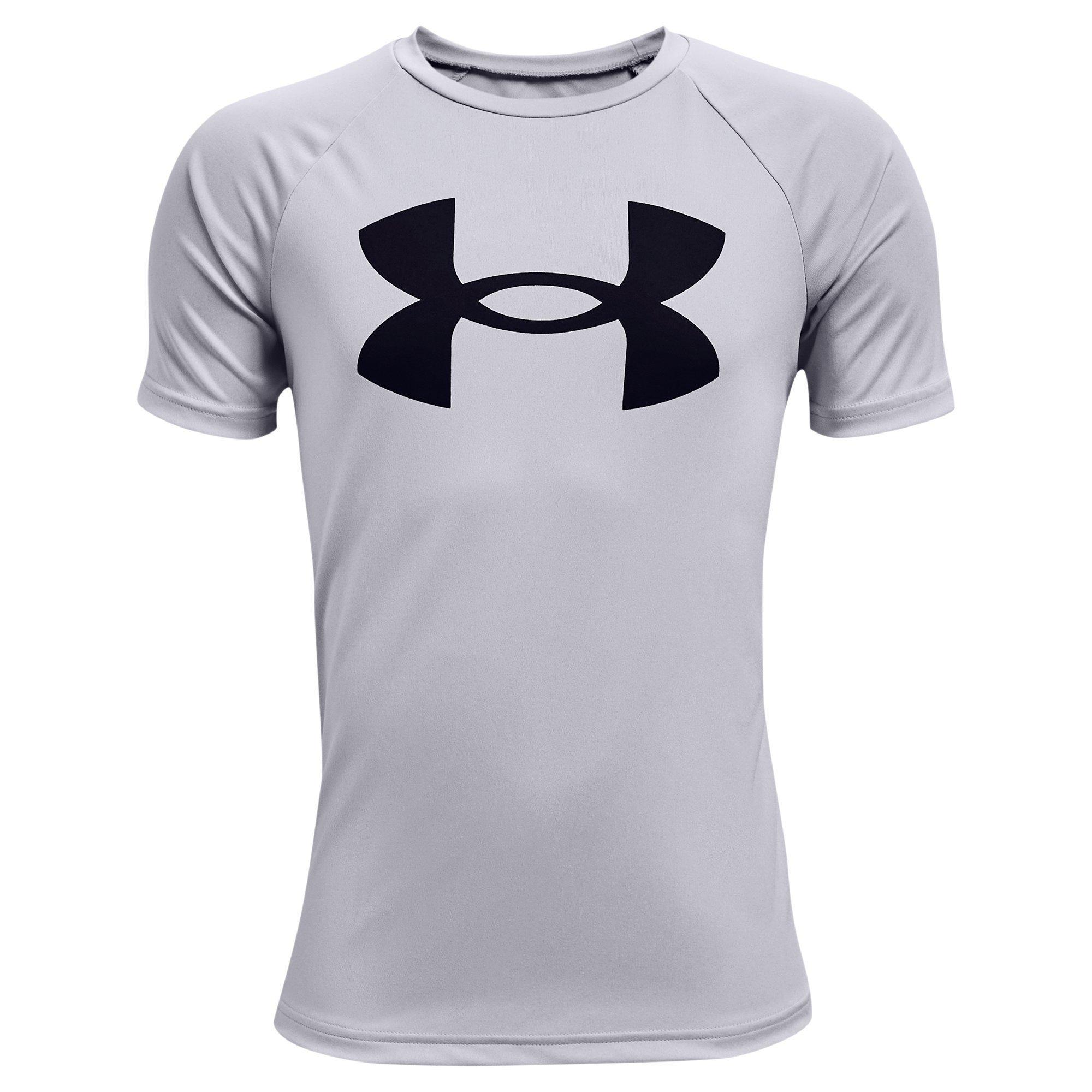 Under Armour Boys Tech™ Big Logo Short Sleeve Juniors - Grey/Black - 13 Years (XL)