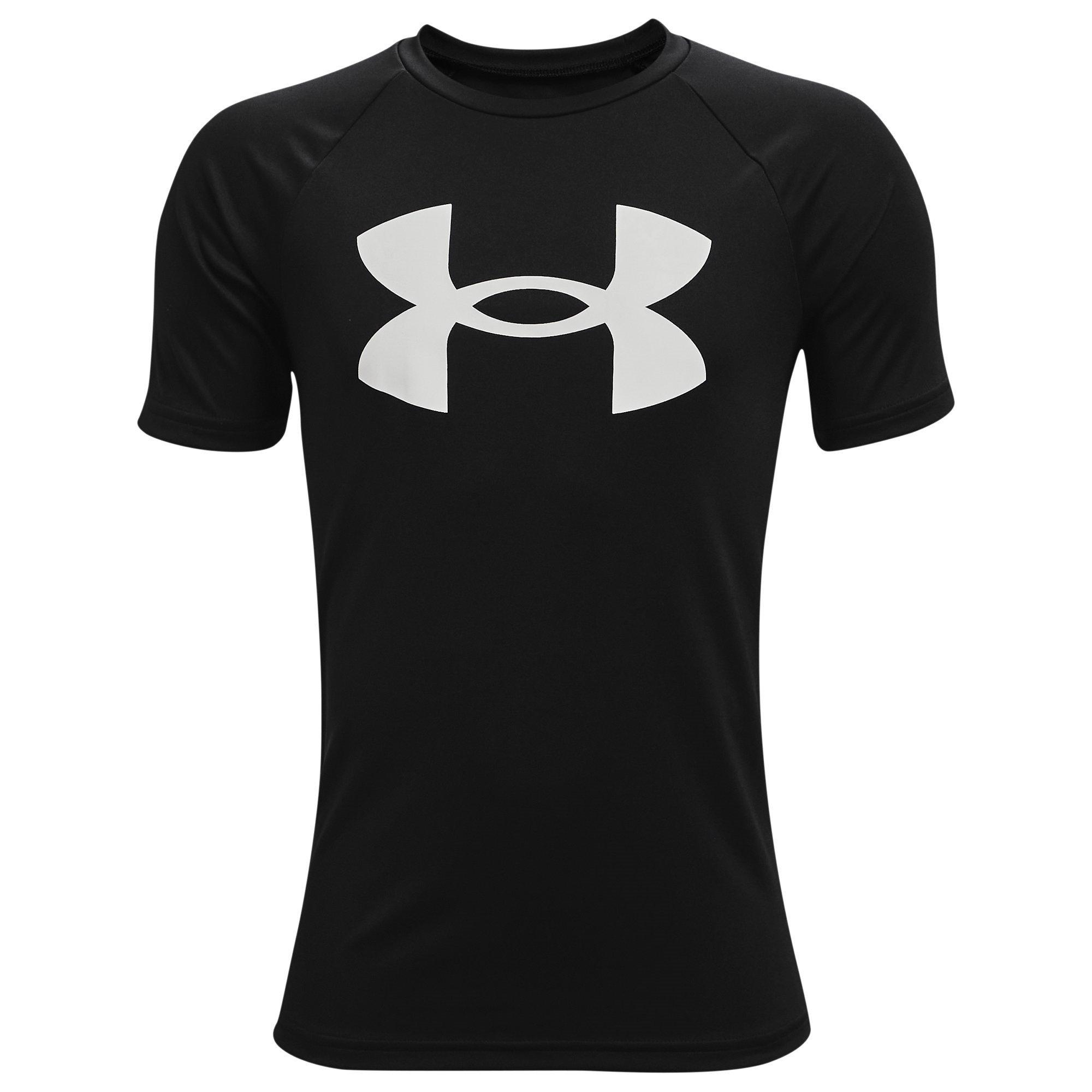 Under Armour Boys Tech™ Big Logo Short Sleeve Juniors - Black/White - 13 Years (XL)