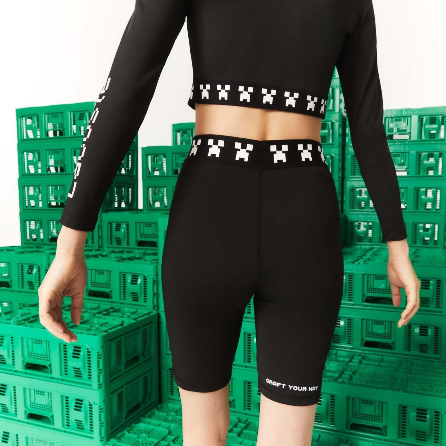 Black - Lacoste - Live x Minecraft Bike Shorts - 2