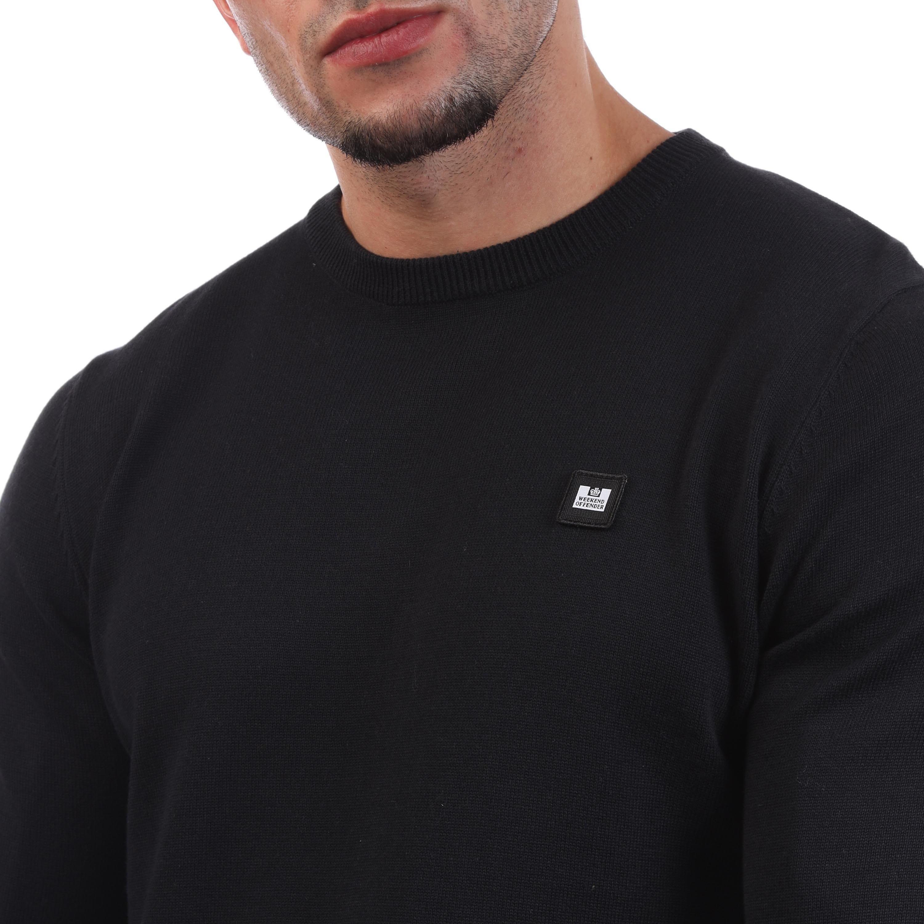 Navy - Weekend Offender - Argentina Cotton Crew Knit - 3