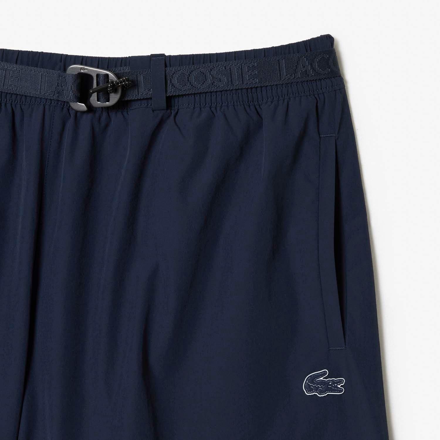 Blue - Lacoste - Quick Dry Logo Stripe Swim Trunks - 3