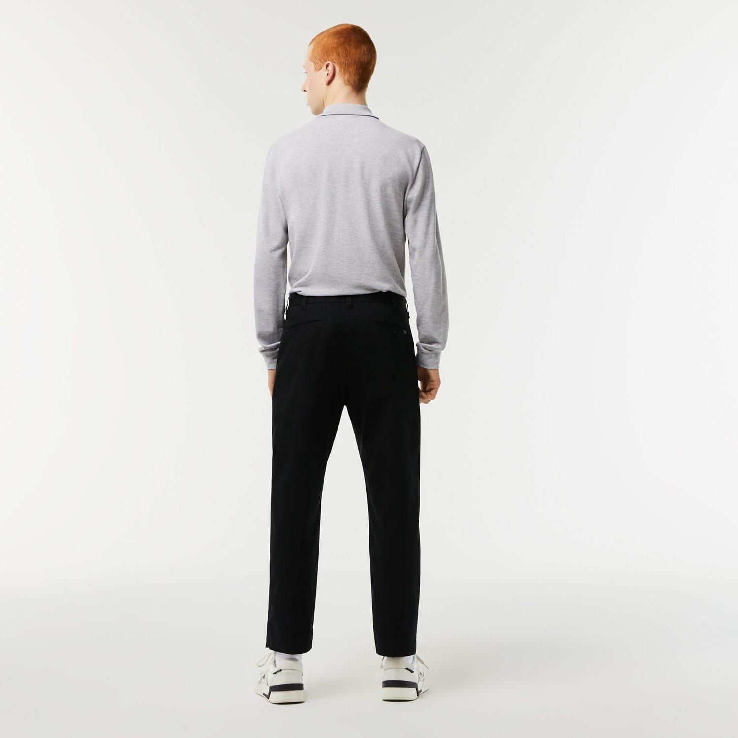Black - Lacoste - Stretch Cotton Tapered Chinos - 2
