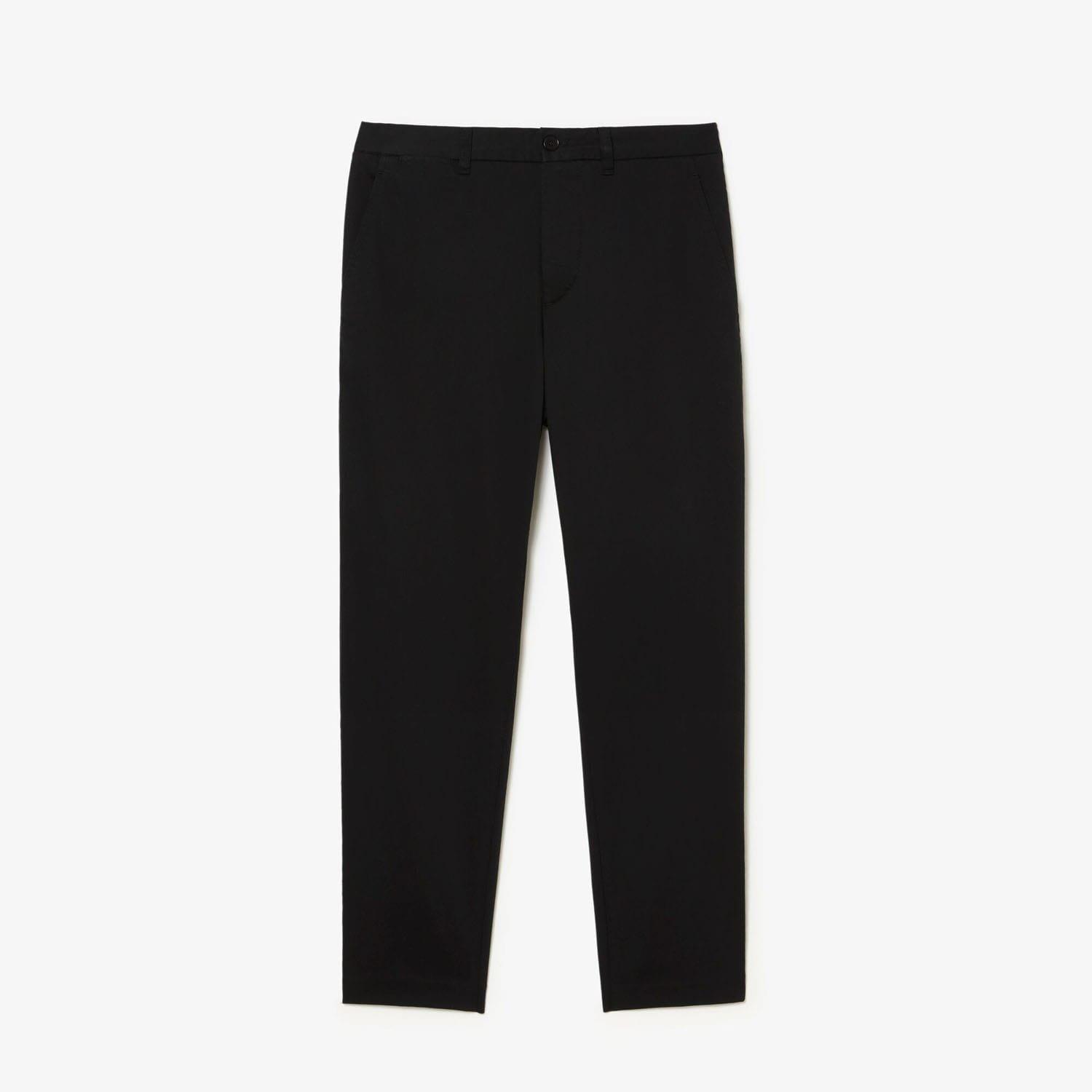 Black - Lacoste - Stretch Cotton Tapered Chinos - 4