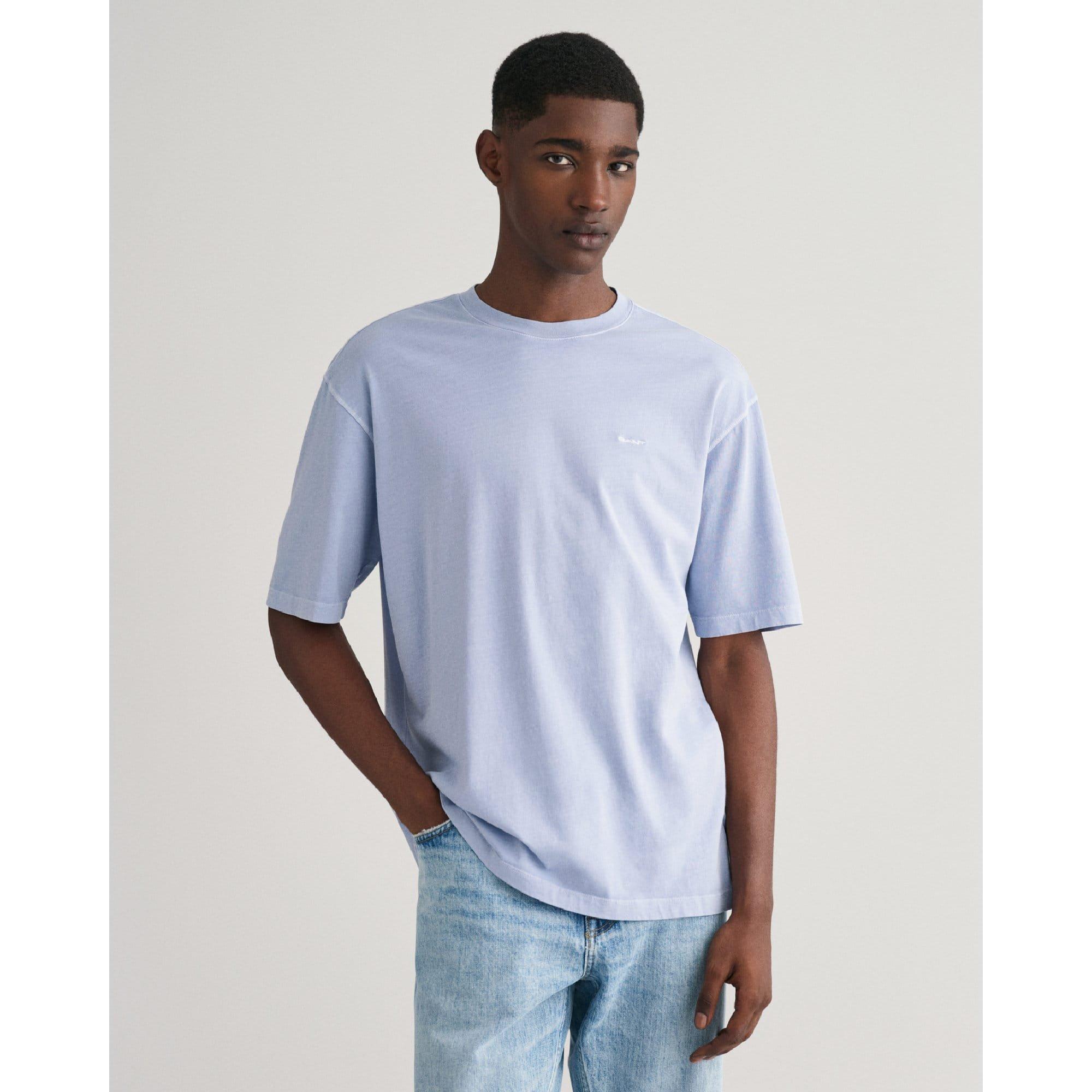 Blue - Gant - Sunfaded Short Sleeves T-Shirt - 1