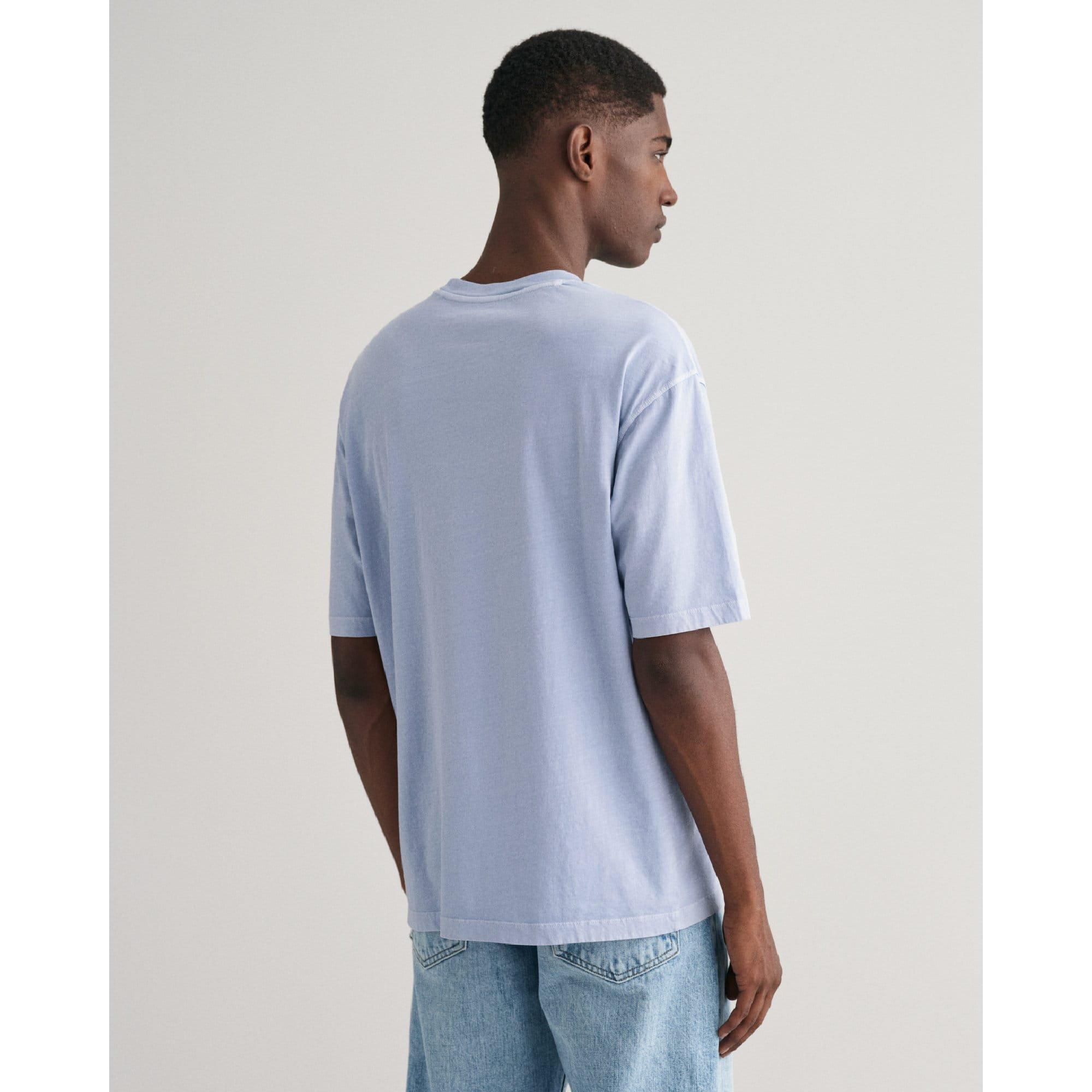 Blue - Gant - Sunfaded Short Sleeves T-Shirt - 4