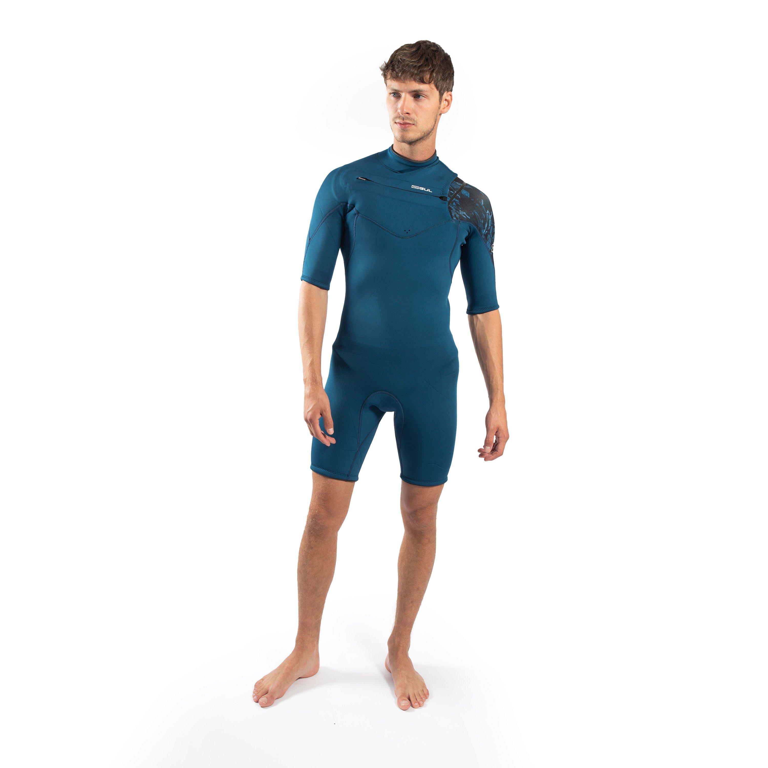 Navy/Nuwave - Gul - RESPONSE ECHO 3/2MM FLATLOCK SHORTI WETSUIT - 1
