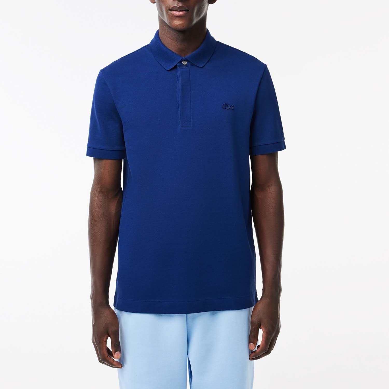 Blue - Lacoste - Regular Fit Paris Stretch Piqu¿ Polo Shirt - 1