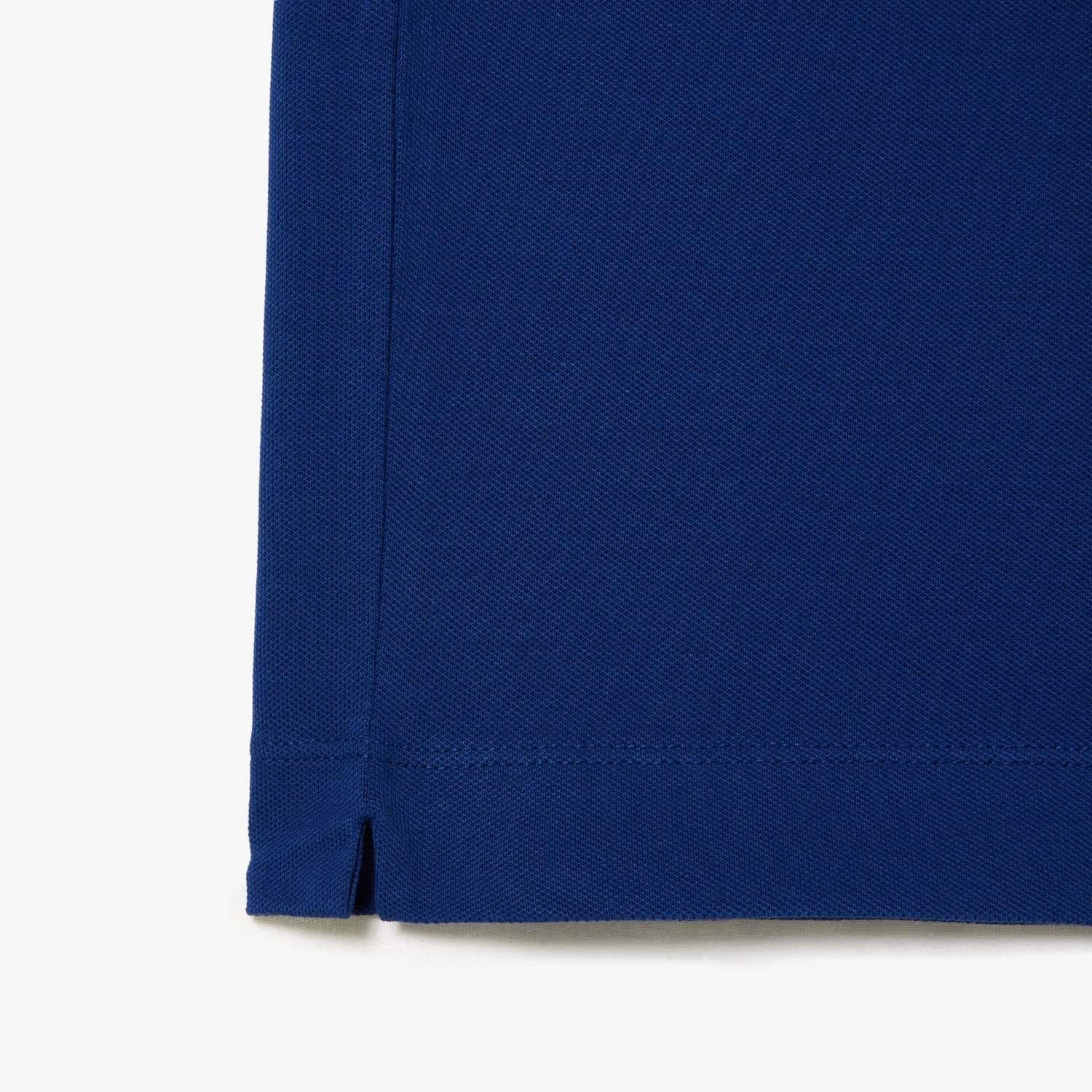 Blue - Lacoste - Regular Fit Paris Stretch Piqu¿ Polo Shirt - 5