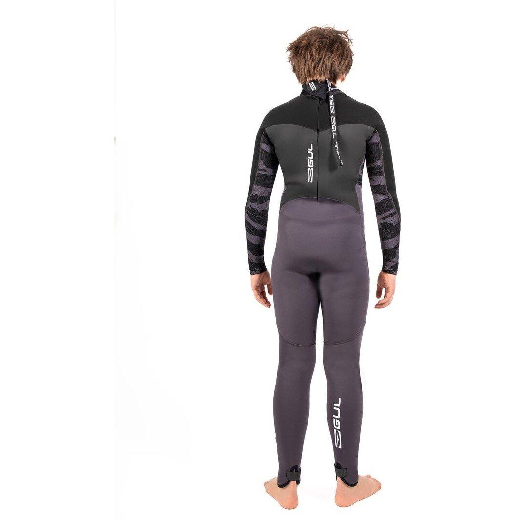 Charcoal/Contou - Gul - Response 5/3mm Blindstitched Junior Steamer - 9