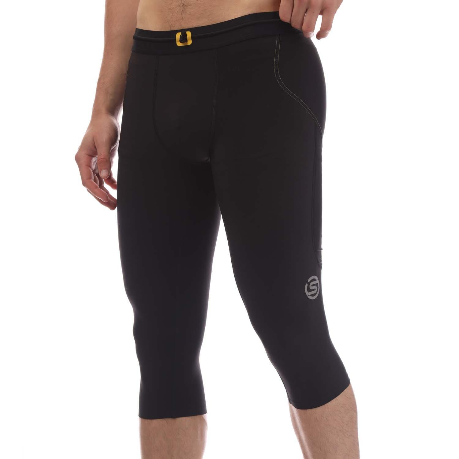 Black - Skins - Series-3 Thermal 3/4 Tights - 2