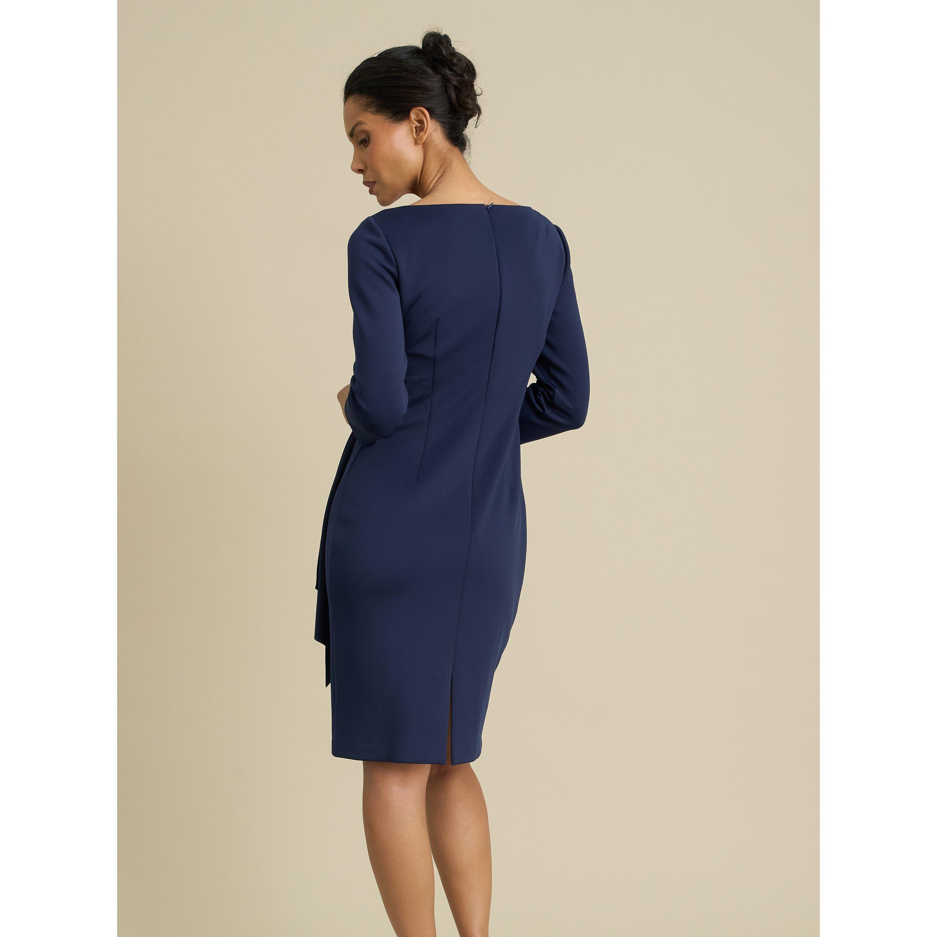 Navy - Gina Bacconi - Robi Embellished Waist Dress - 2