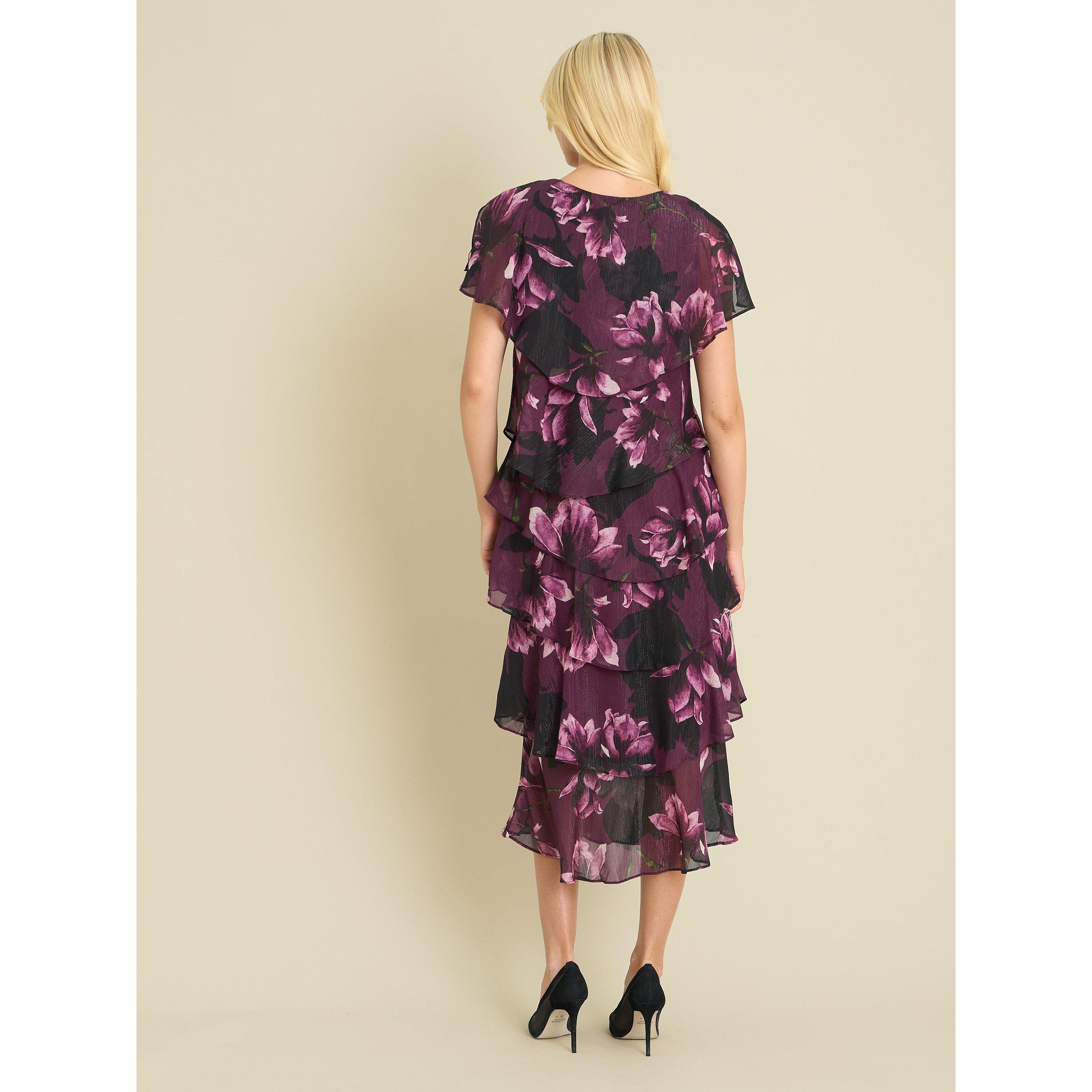 Plum - Gina Bacconi - Liliana Midi Tiered Dress - 2