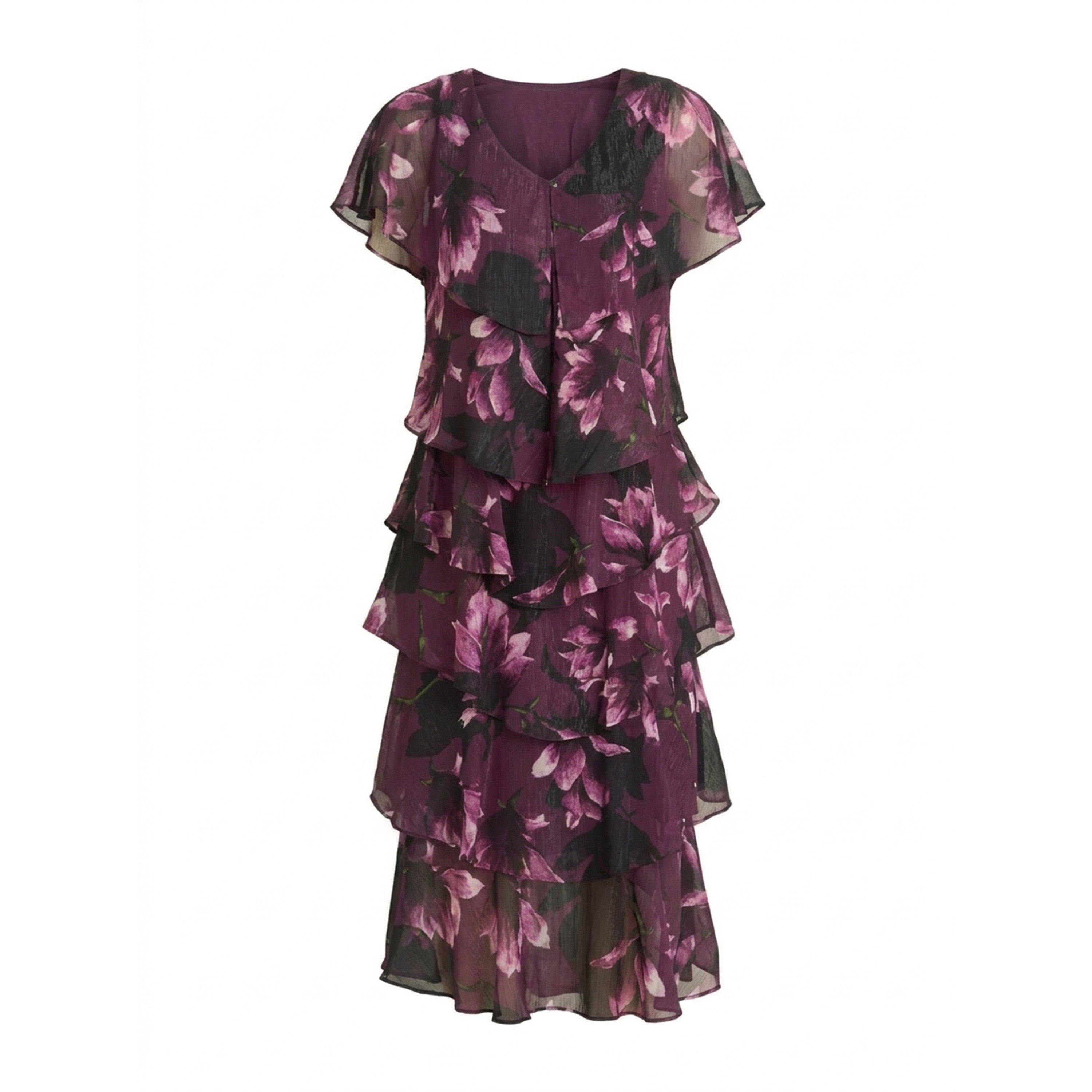 Plum - Gina Bacconi - Liliana Midi Tiered Dress - 3