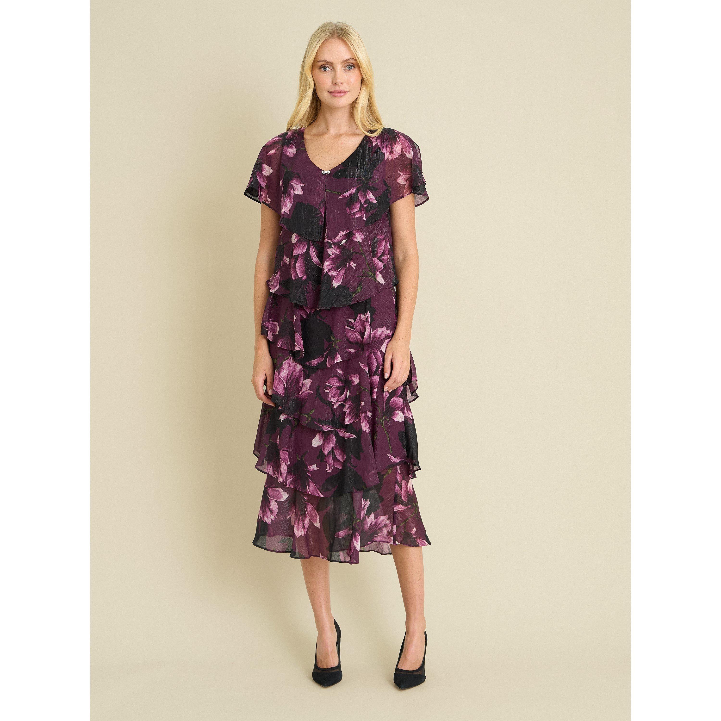Plum - Gina Bacconi - Liliana Midi Tiered Dress - 4