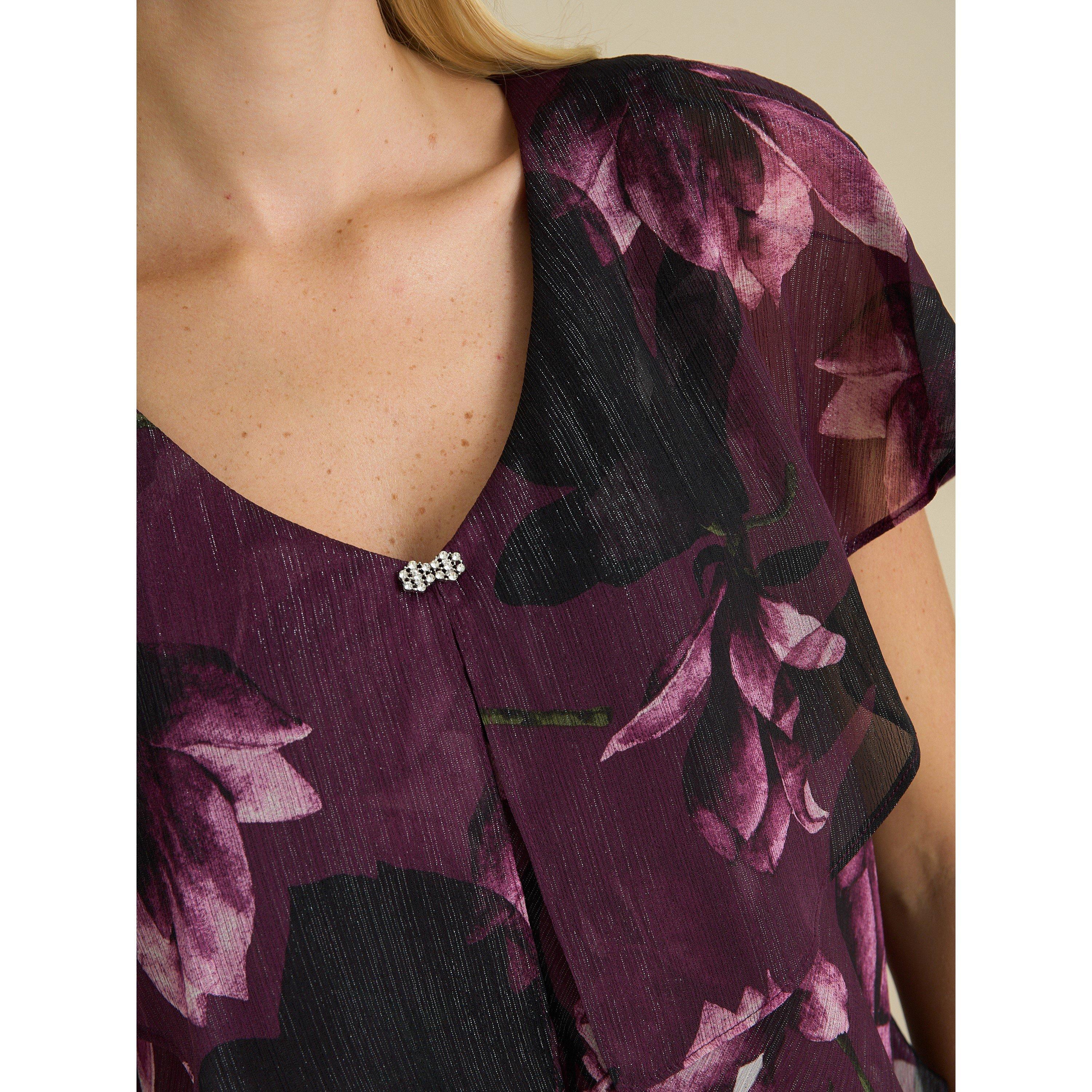Plum - Gina Bacconi - Liliana Midi Tiered Dress - 5