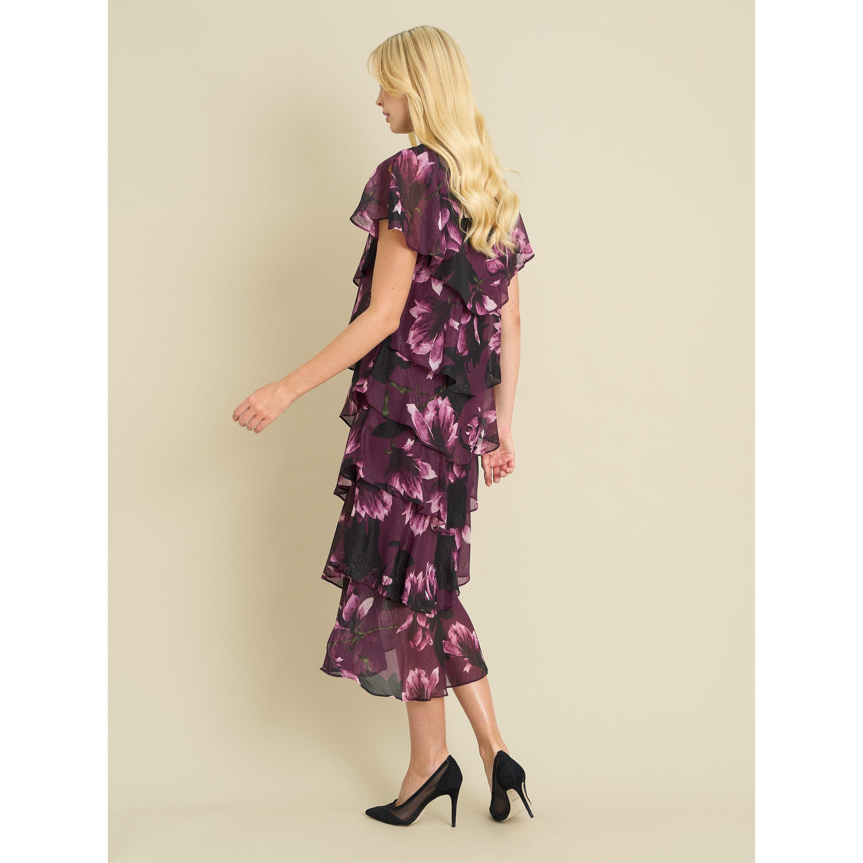 Plum - Gina Bacconi - Liliana Midi Tiered Dress - 7