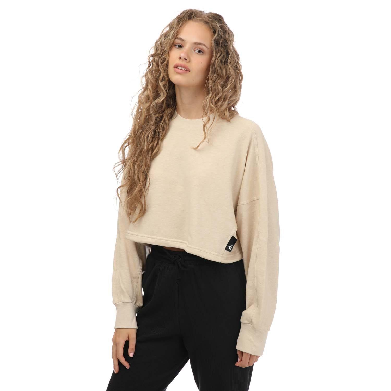 Beige - adidas - Studio Lounge Summer Crewneck Sweatshirt - 1