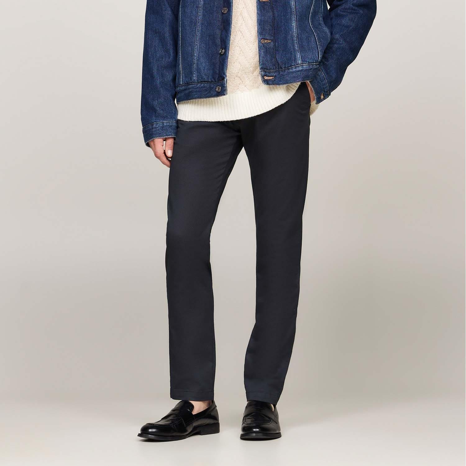 Blue - Tommy Hilfiger - Bleecker Stretch Cotton Printed Slim-Fit Chinos - 3