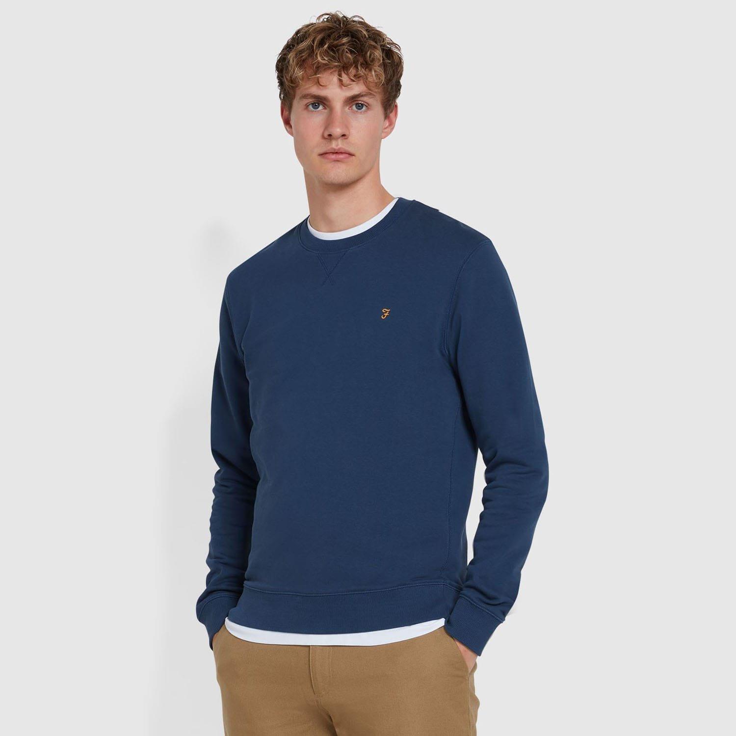 Blue - Farah - Tim Crewneck Sweatshirt - 1