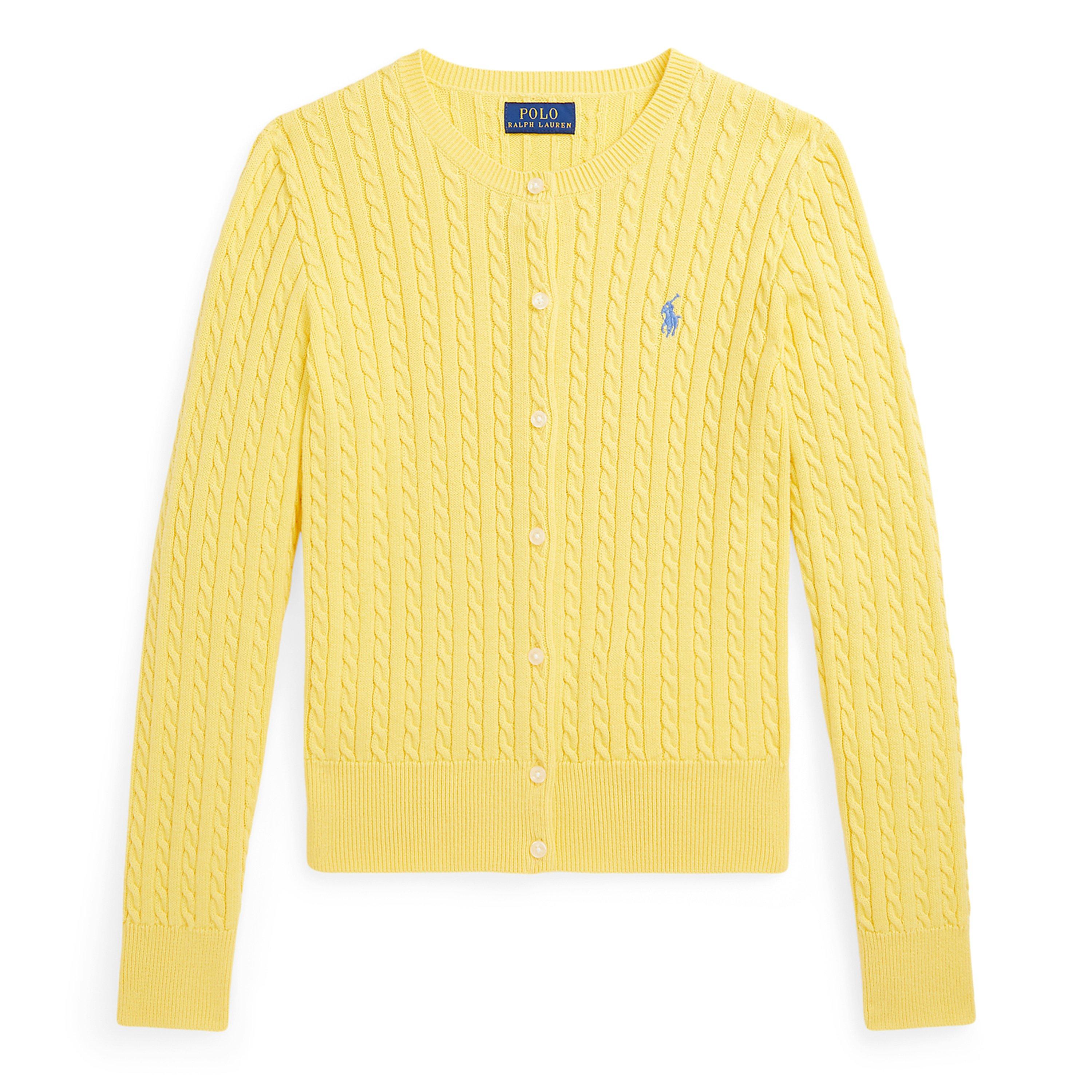 MOHAIR KNIT CARDIGAN（YELLOW） Open Front Mohair Chunky Knit Cardigan Women, Lightweight Yellow