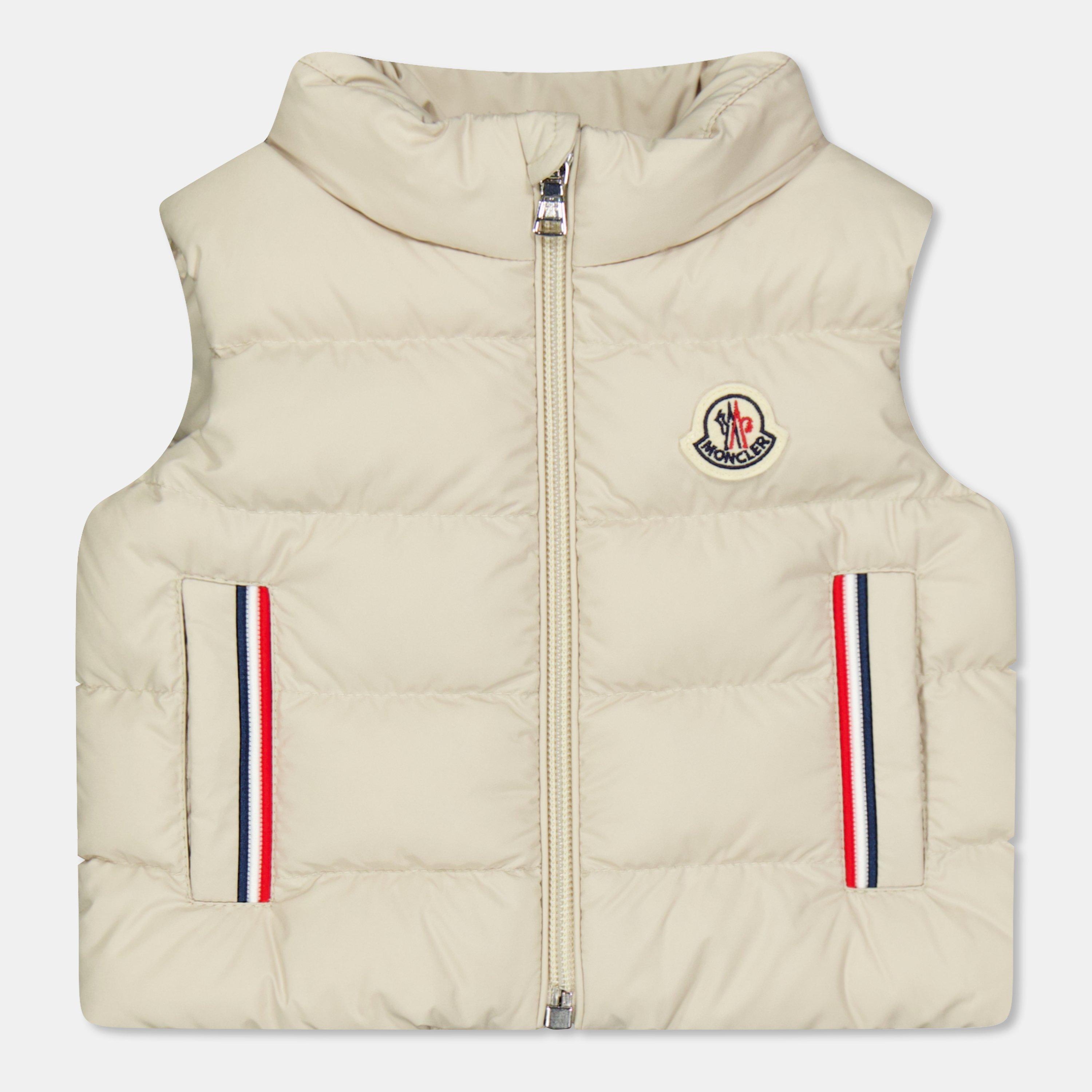Moncler Kids' Puffer Weather Resistant Gilet - Beige 20N - Size 9-12 Mnth