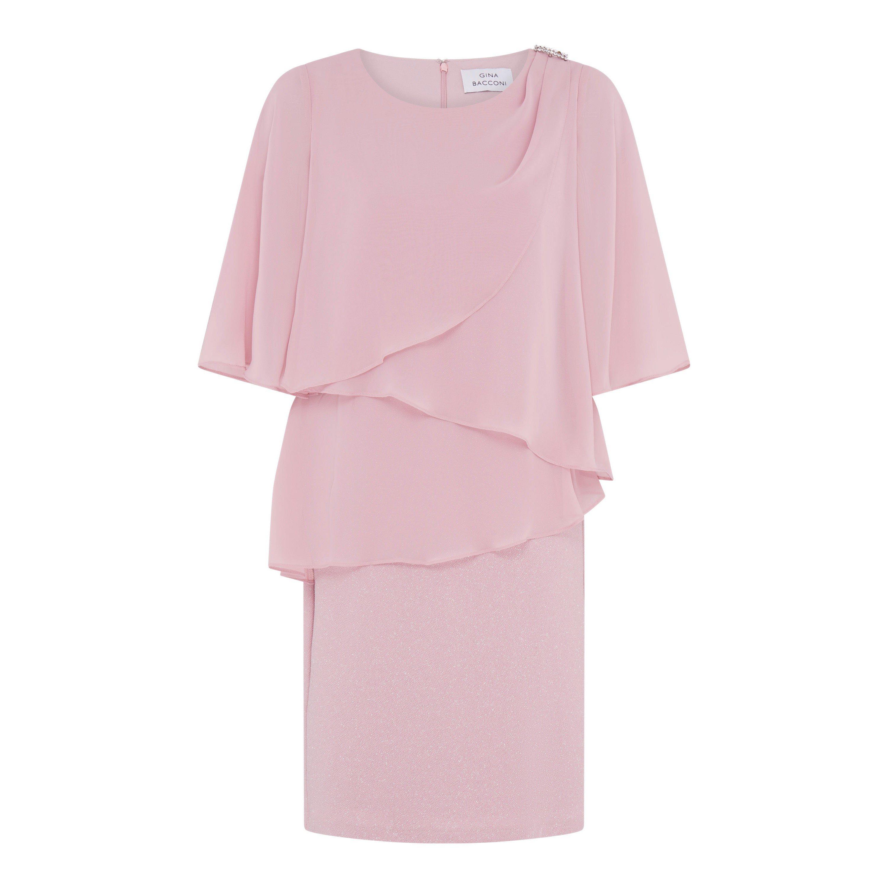 Blush - Gina Bacconi - Myleene Layered Chiffon Overlay Dress - 4