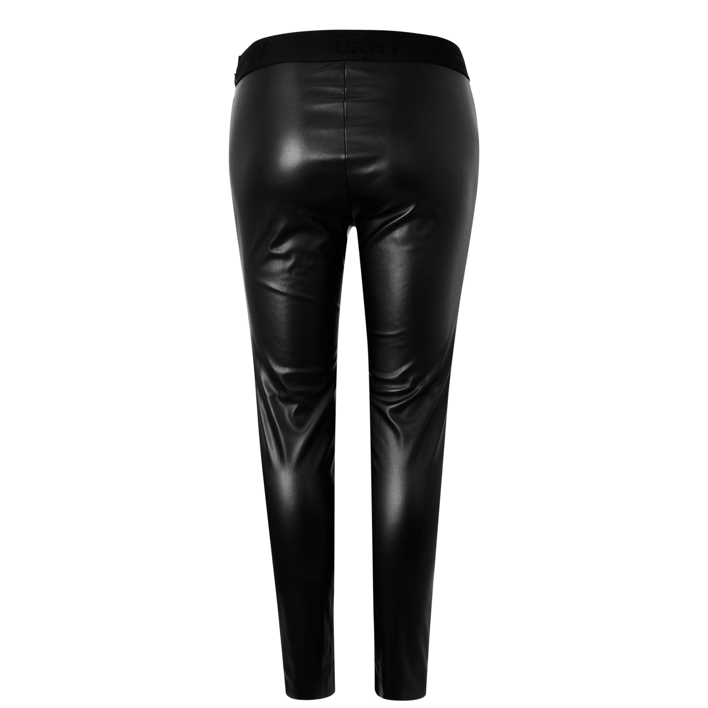 Zwart - DKNY - Faux Leather Leggings - 6