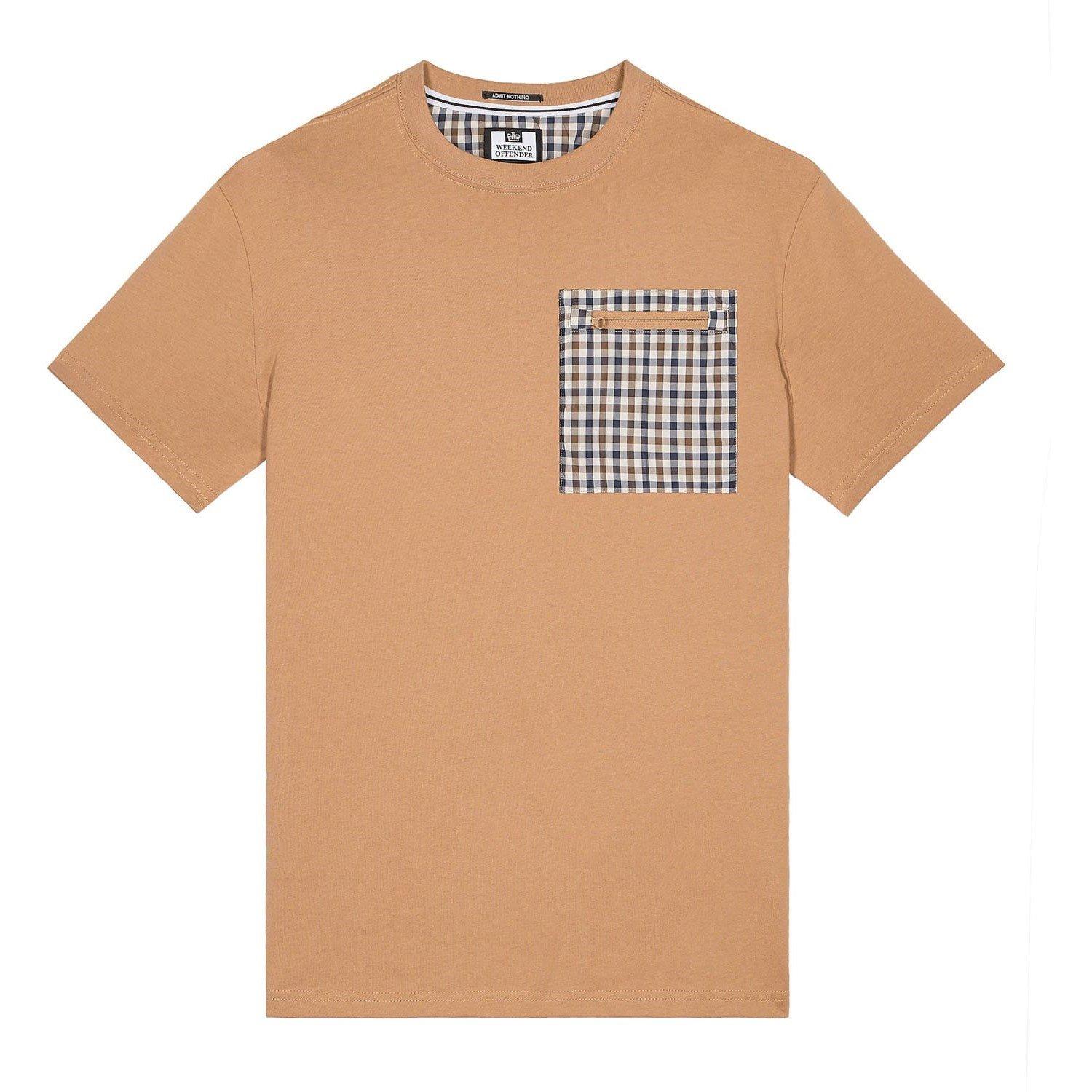 Cognac - Weekend Offender - Gorman House Check Pocket T-Shirt - 2