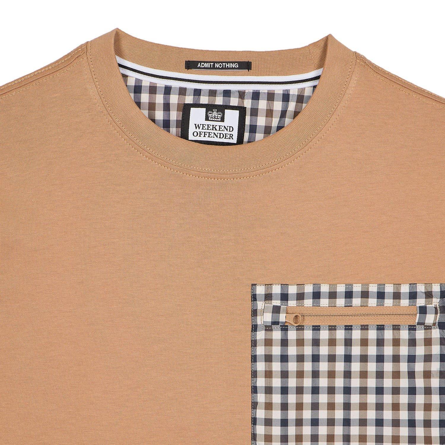 Cognac - Weekend Offender - Gorman House Check Pocket T-Shirt - 4