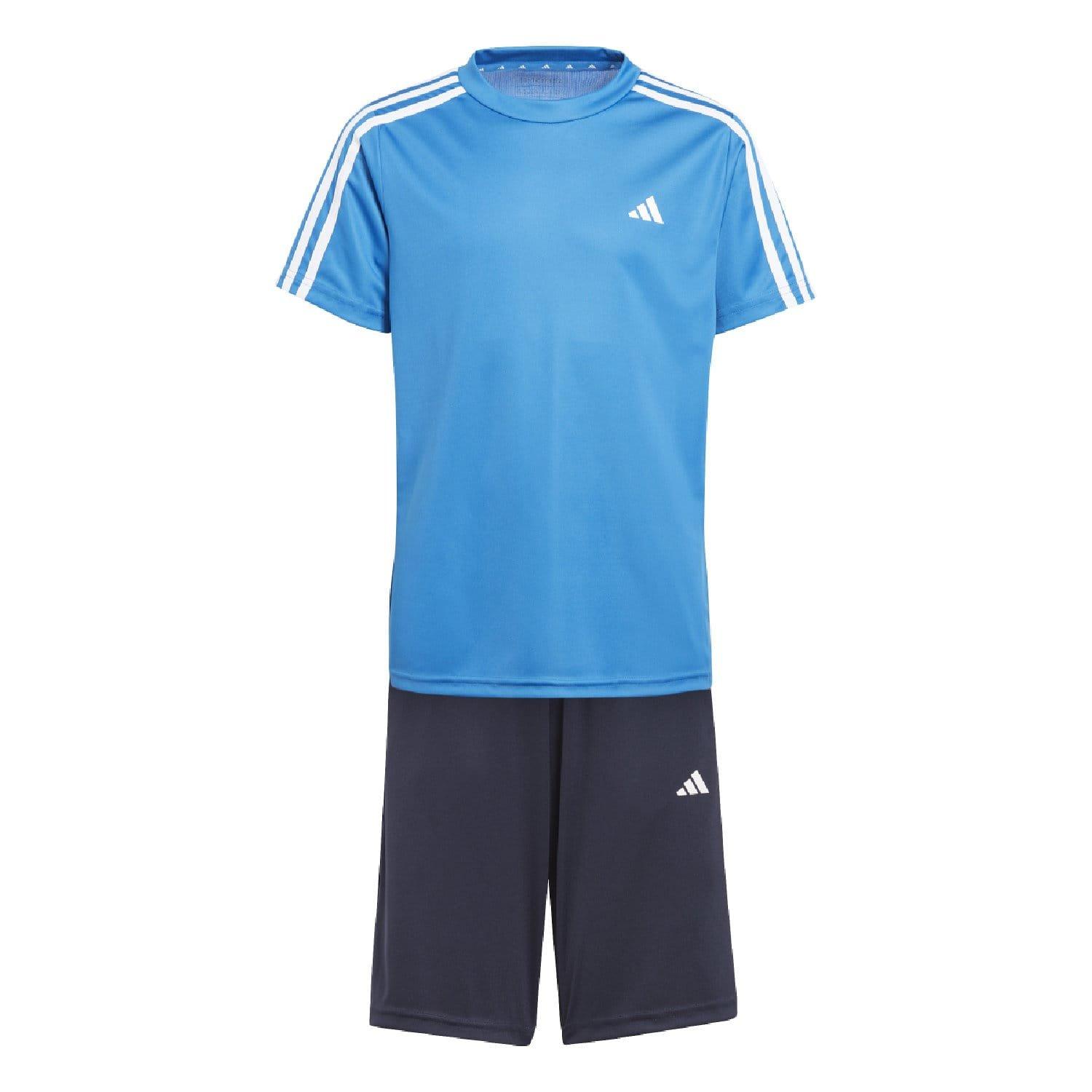 Zwart Blauw - adidas - Train Essentials 3-Stripes Training Set - 2