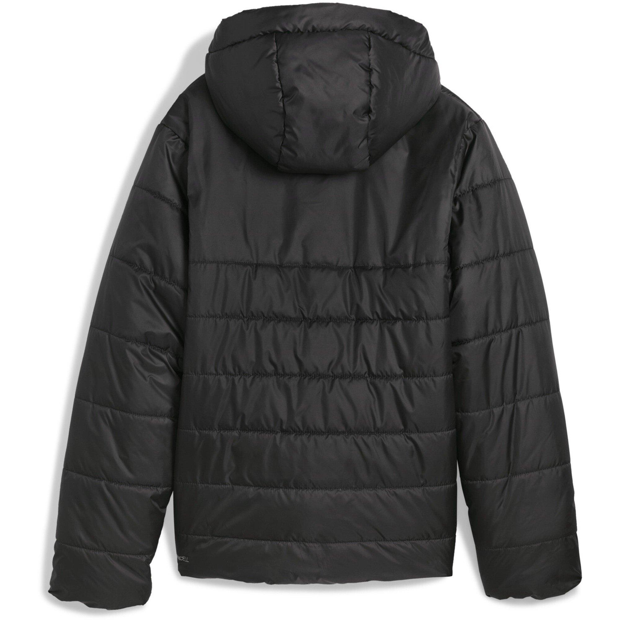 Black - Puma - Kids' PUMA Essentials Hooded Water-Repellent Full Zip Padded Puffer Jacket - 2