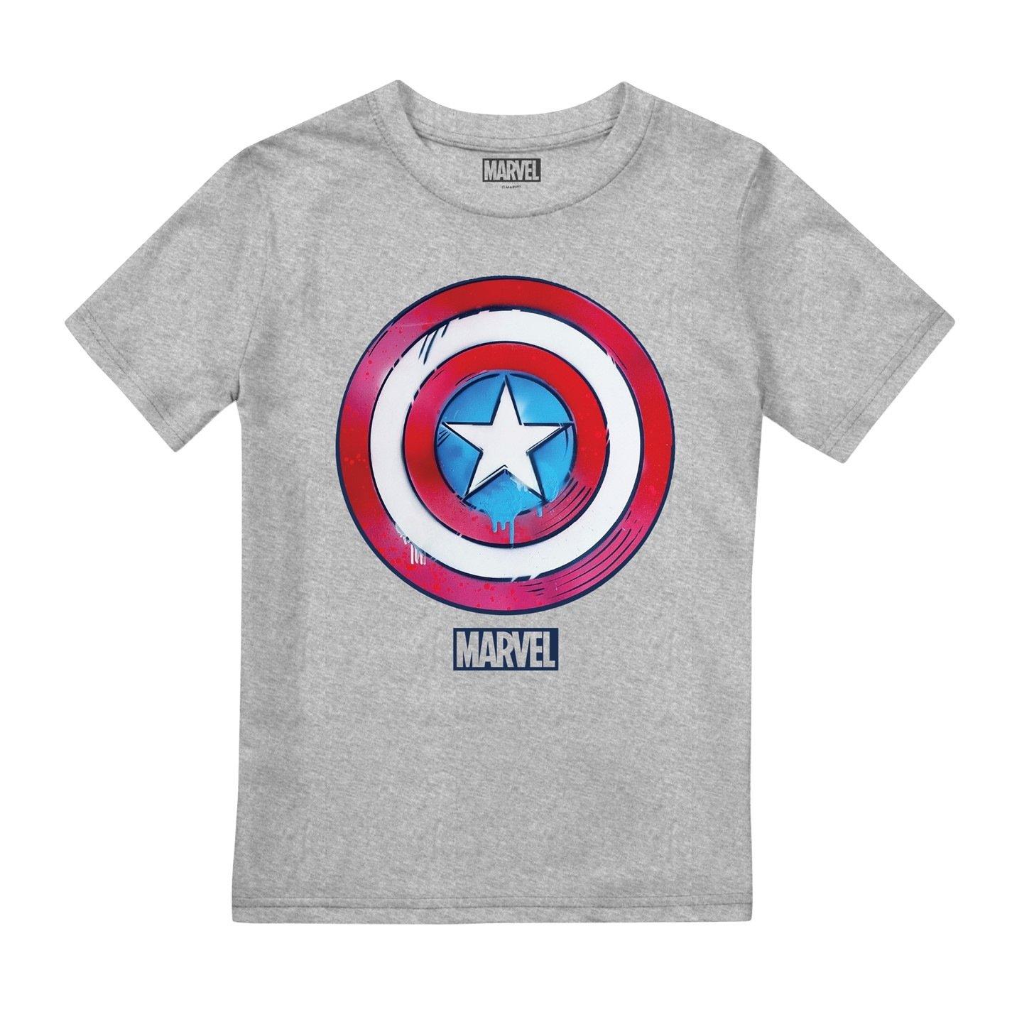 Grey Heather - Marvel - CAPTAIN AMERICA DRIP SHIELD - 1