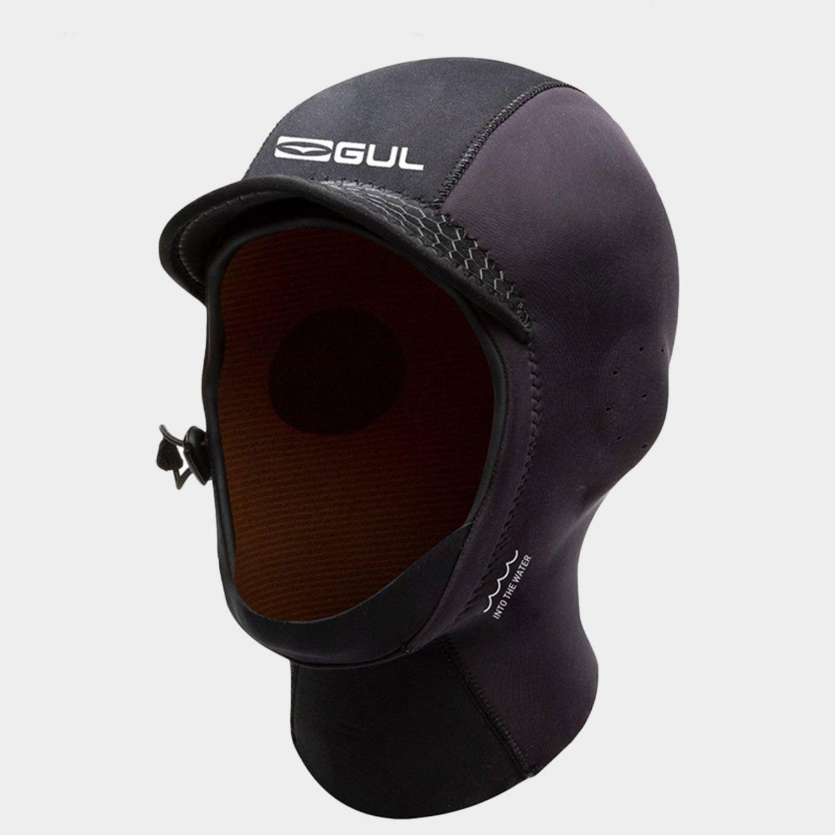 Black - Gul - 3MM PEAKED SURF WETSUIT HOOD - 1