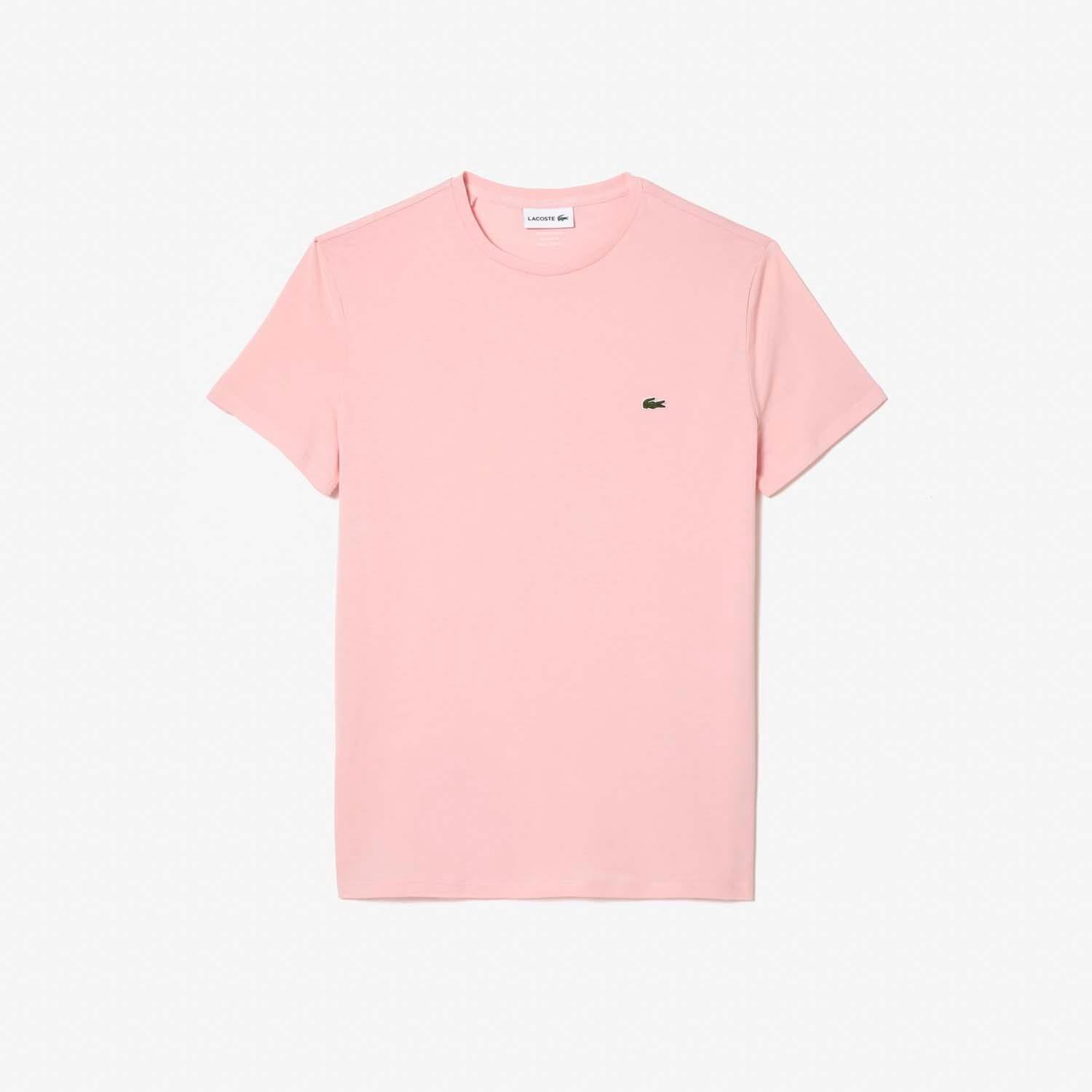 Pink - Lacoste - Cotton Pima T-Shirt - 1