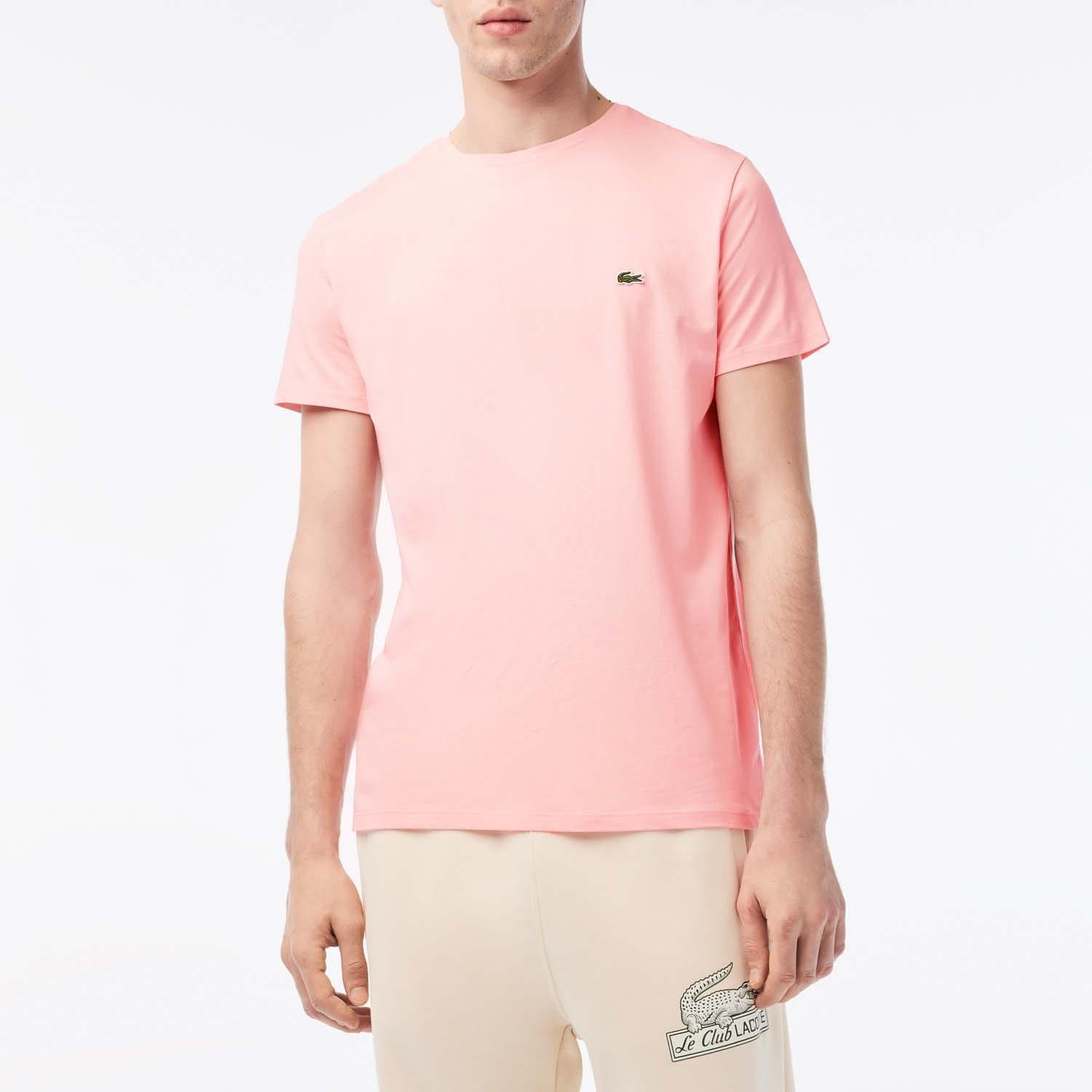 Pink - Lacoste - Cotton Pima T-Shirt - 3
