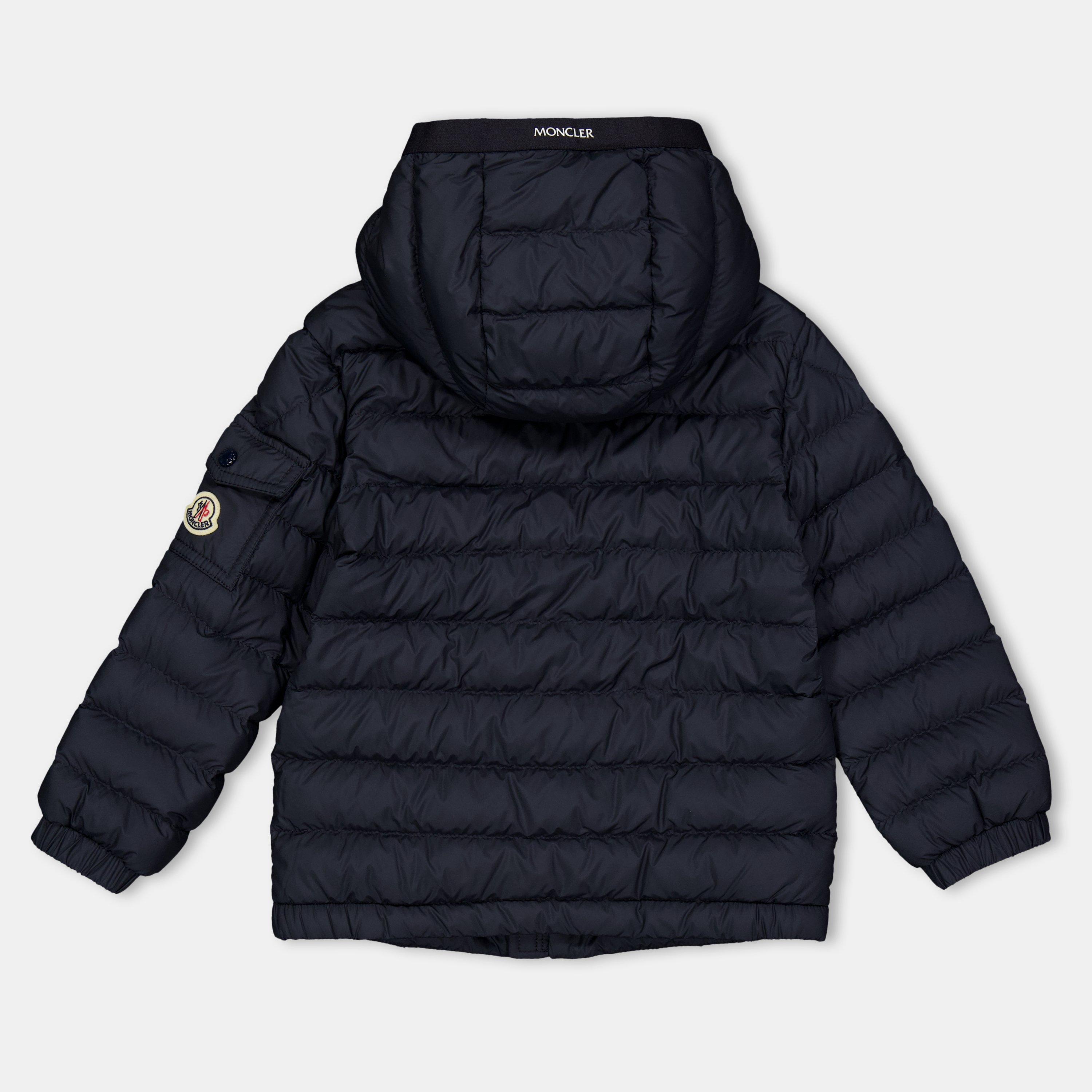 Navy 77G - Moncler - Kids'  Down Short Puffer Jacket - 2