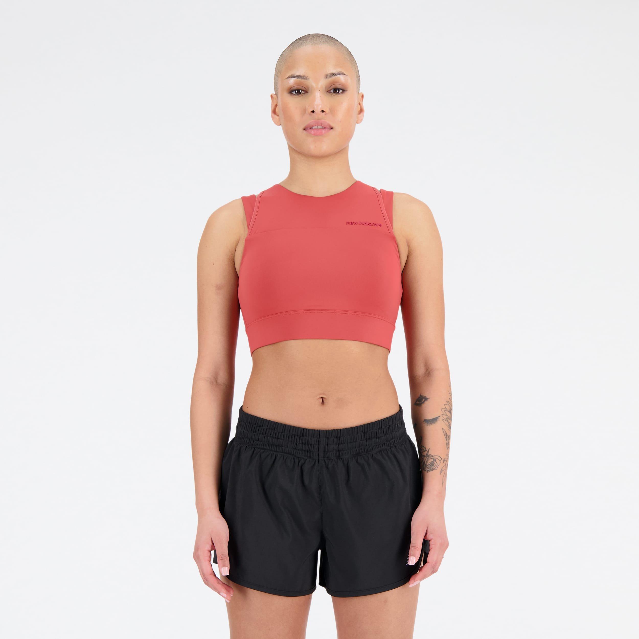 Red - New Balance - Shape Shield Crop Bra - 1