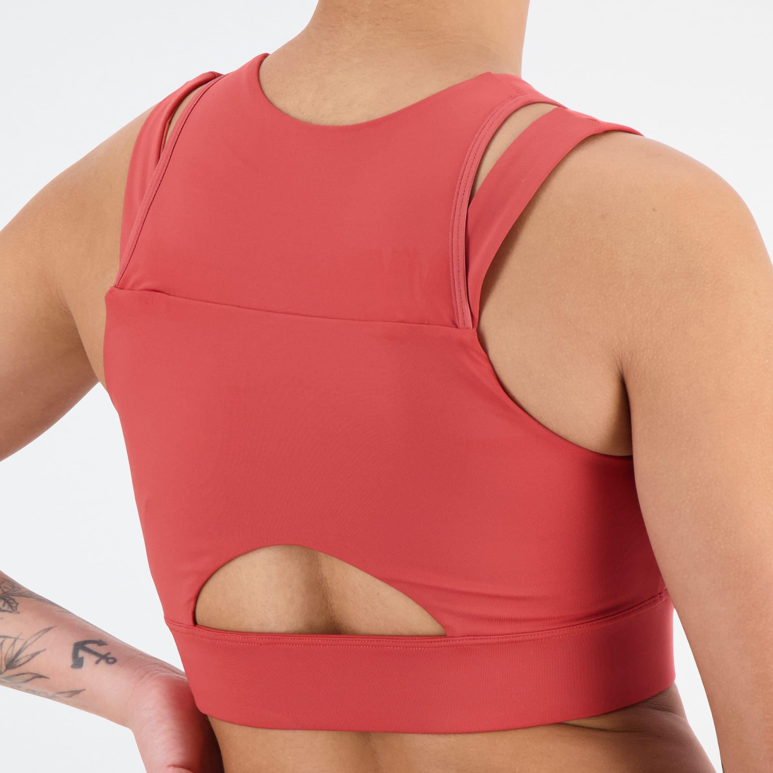 Red - New Balance - Shape Shield Crop Bra - 4
