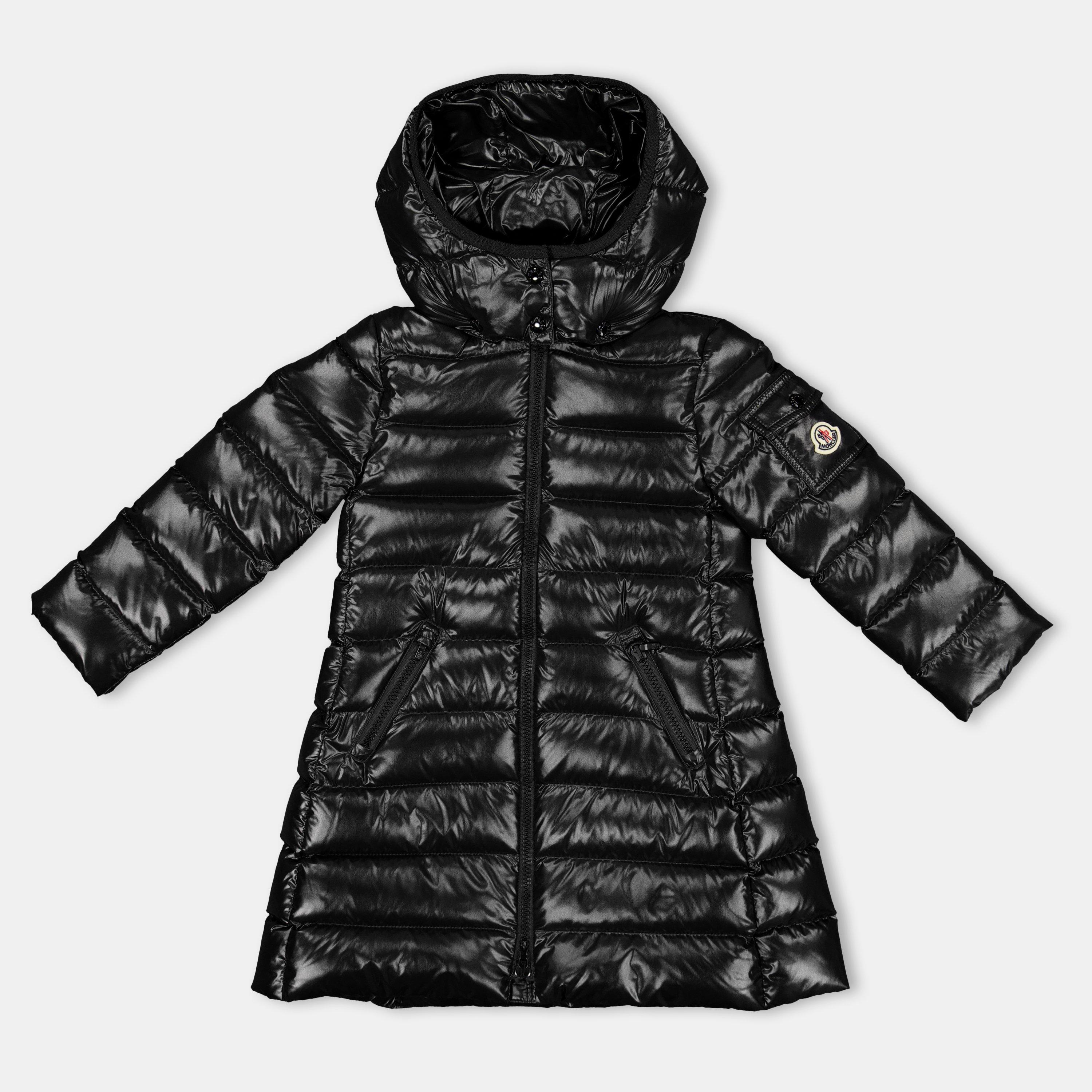 Moncler Kids' Insulated Weather Protection Long Puffer Jacket - Black 999 - Size 10Y